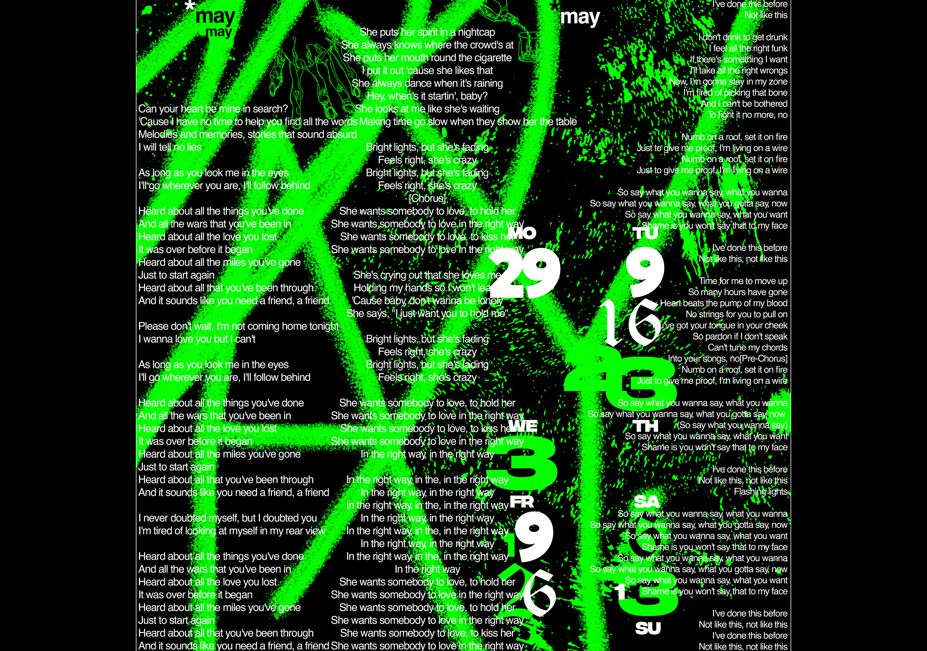 Календарь по альбому «Mind of Mine» ZAYN — Изображение №5 — Графика на Dprofile
