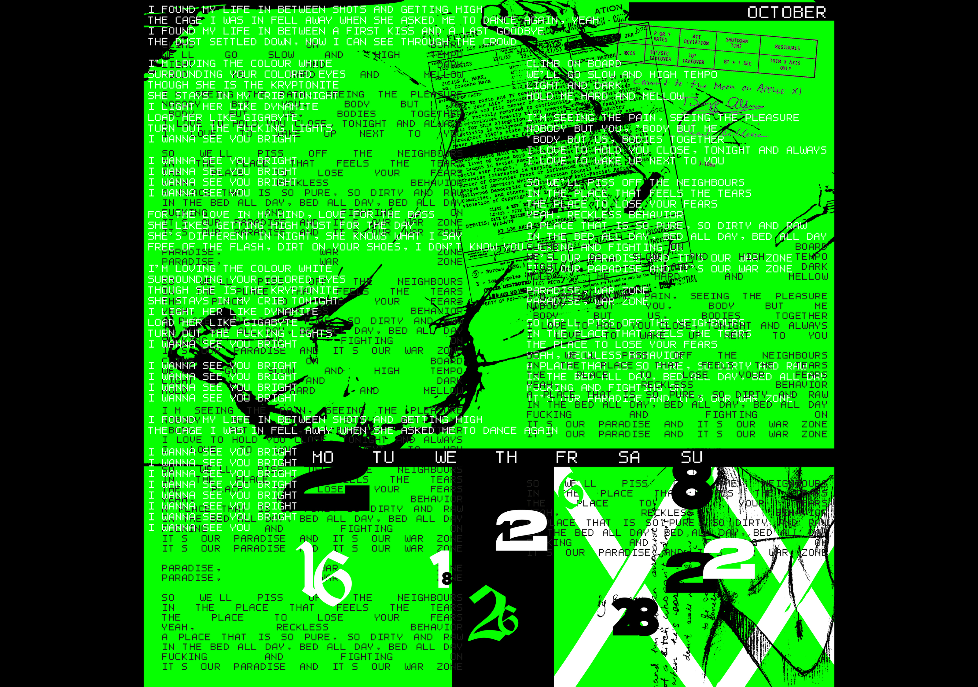 Календарь по альбому «Mind of Mine» ZAYN — Изображение №10 — Графика на Dprofile