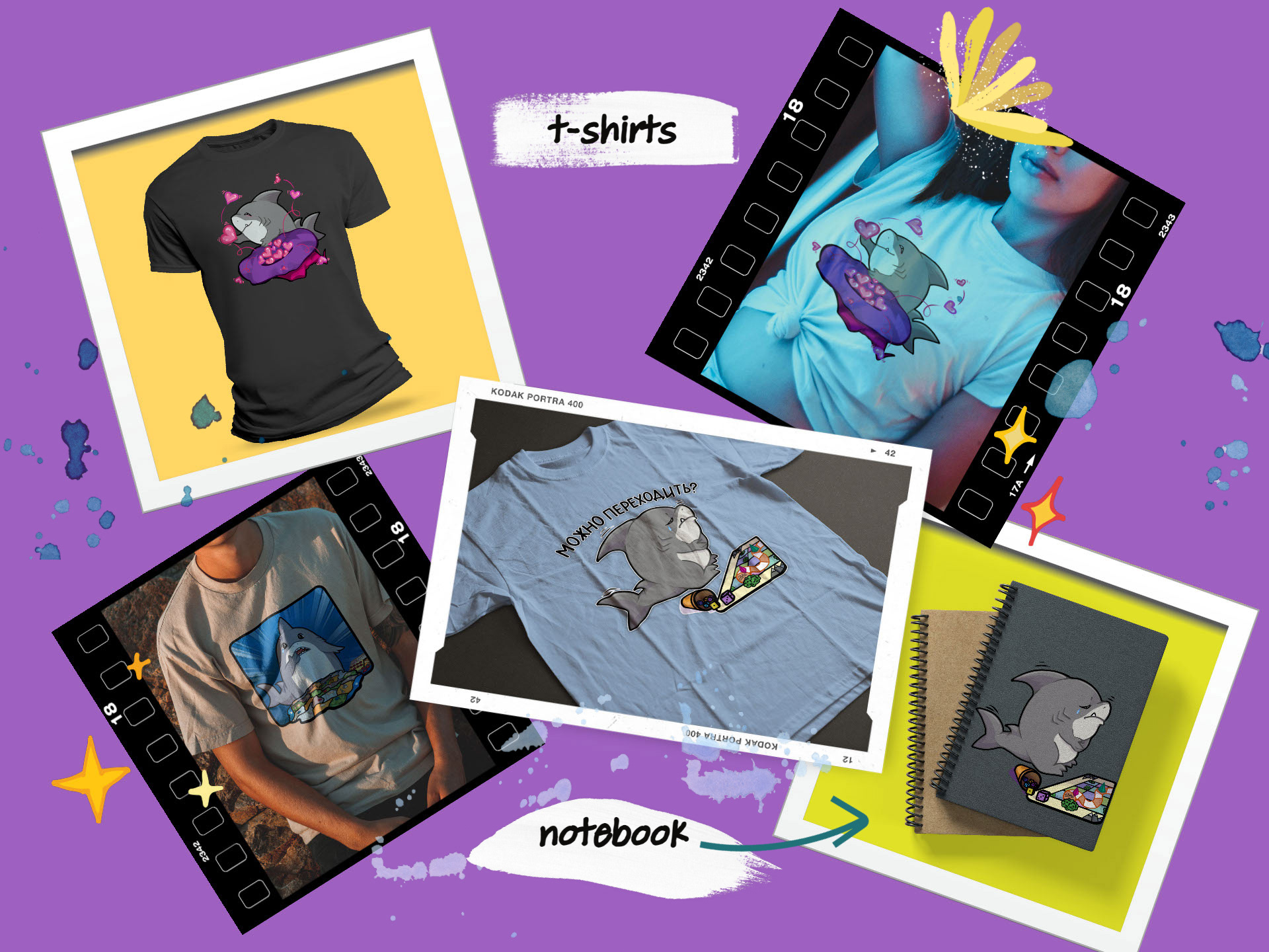 Shark stickers — Изображение №4 — Брендинг, Иллюстрация на Dprofile