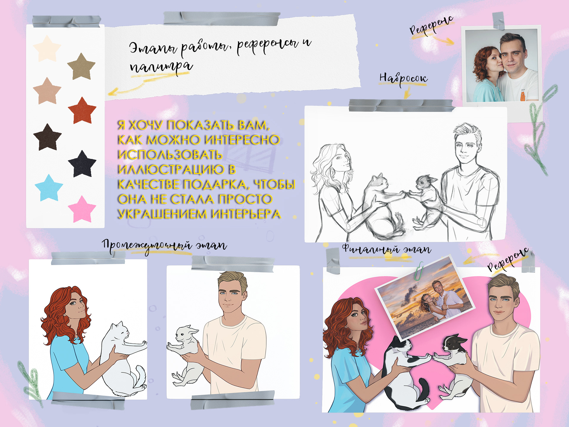 Заказ на парную иллюстрацию (+ идеи для подарка) — Изображение №2 — Иллюстрация на Dprofile