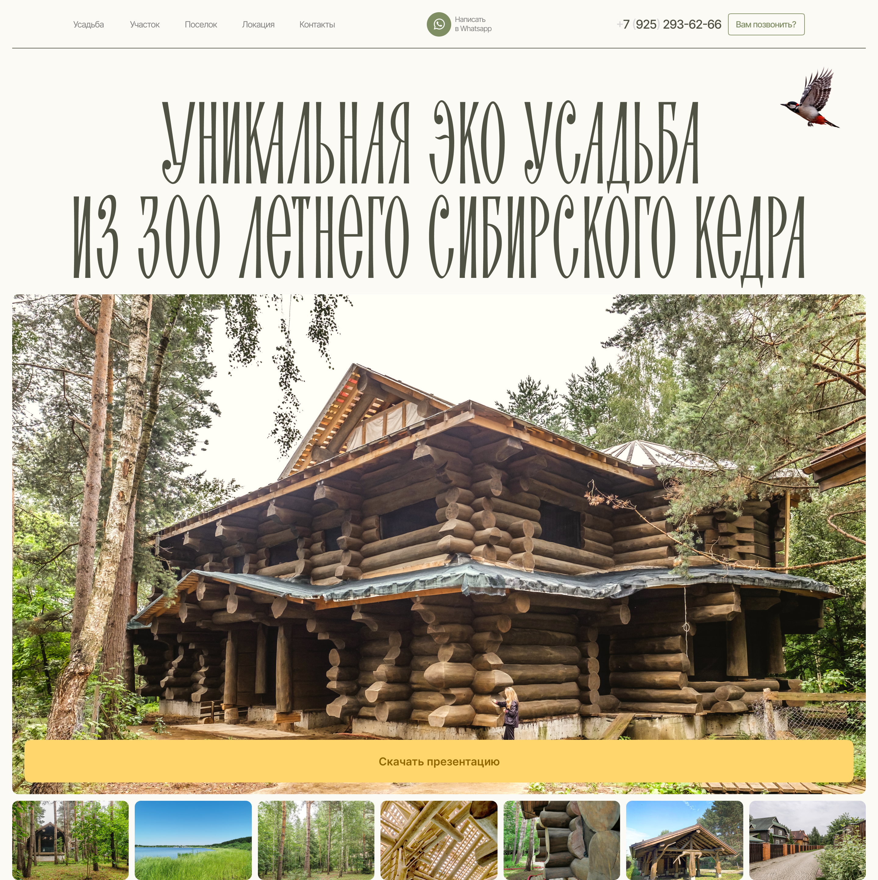 Дизайн сайта (лендинга) для продажи загородного дома — Изображение №1 — Интерфейсы, Анимация на Dprofile
