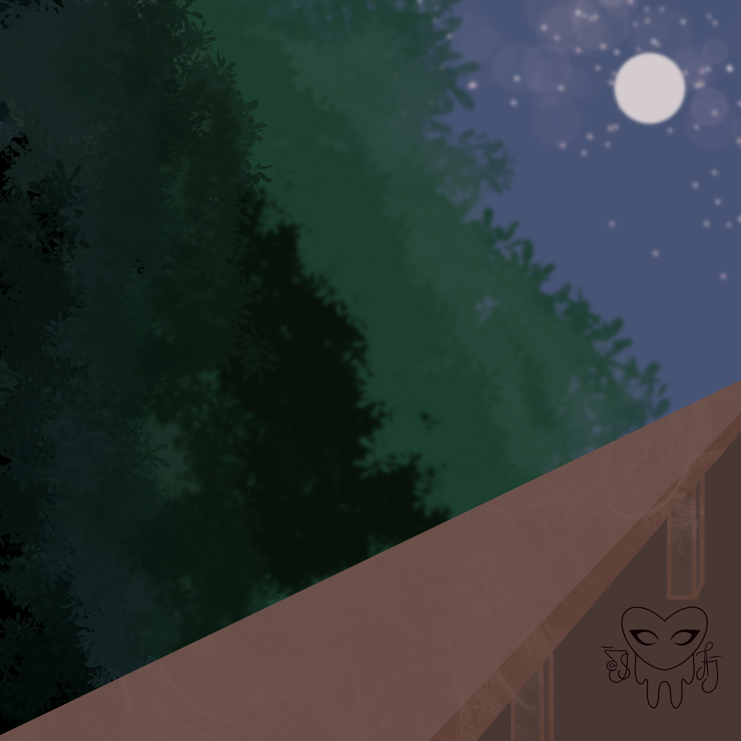 Moon in the park | Digital art — Изображение №2 — Иллюстрация на Dprofile