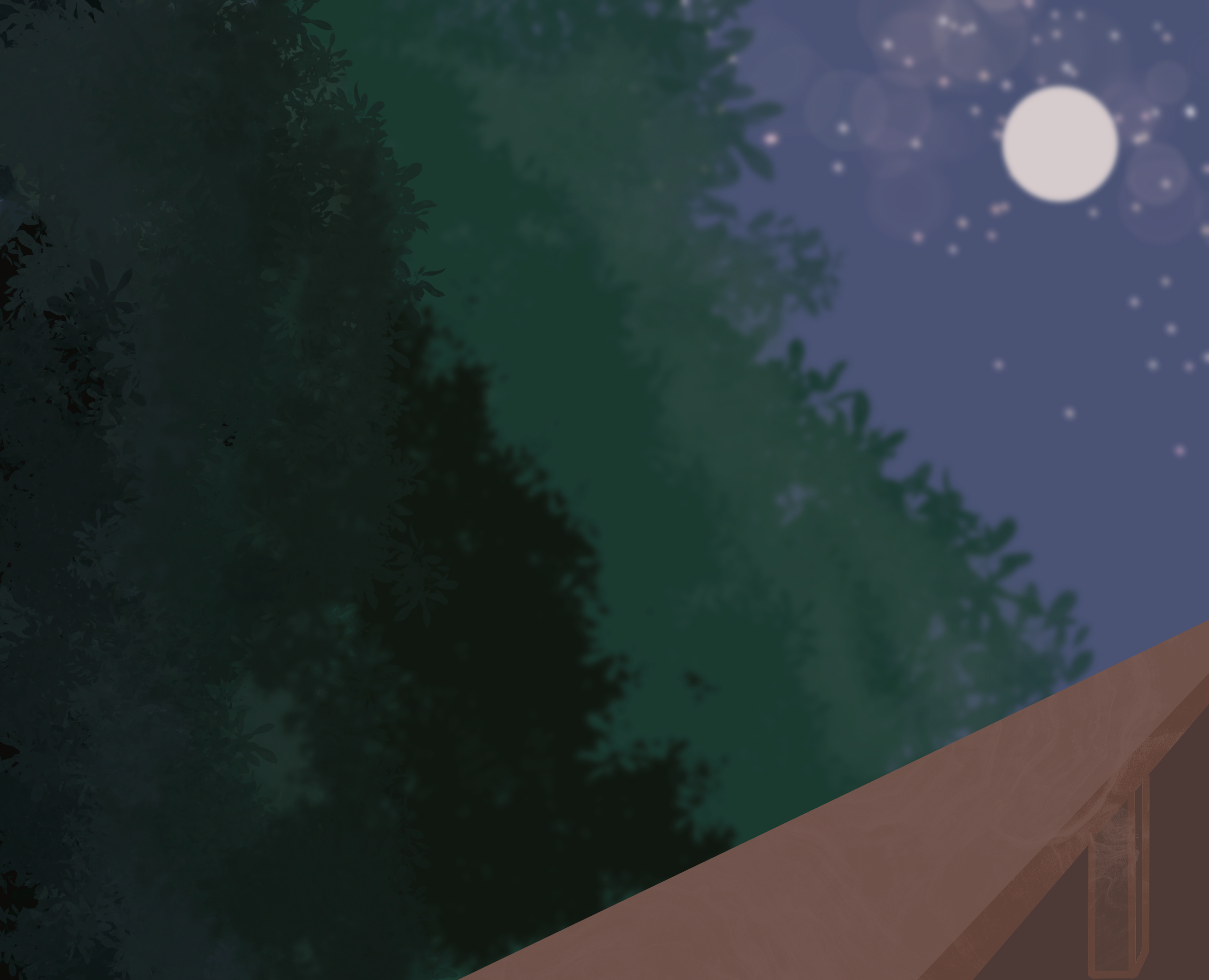 Moon in the park | Digital art на Dprofile