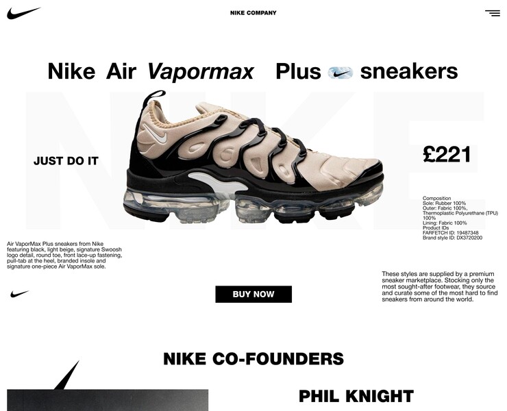 Концепт NIKE — Интерфейсы, Брендинг на Dprofile