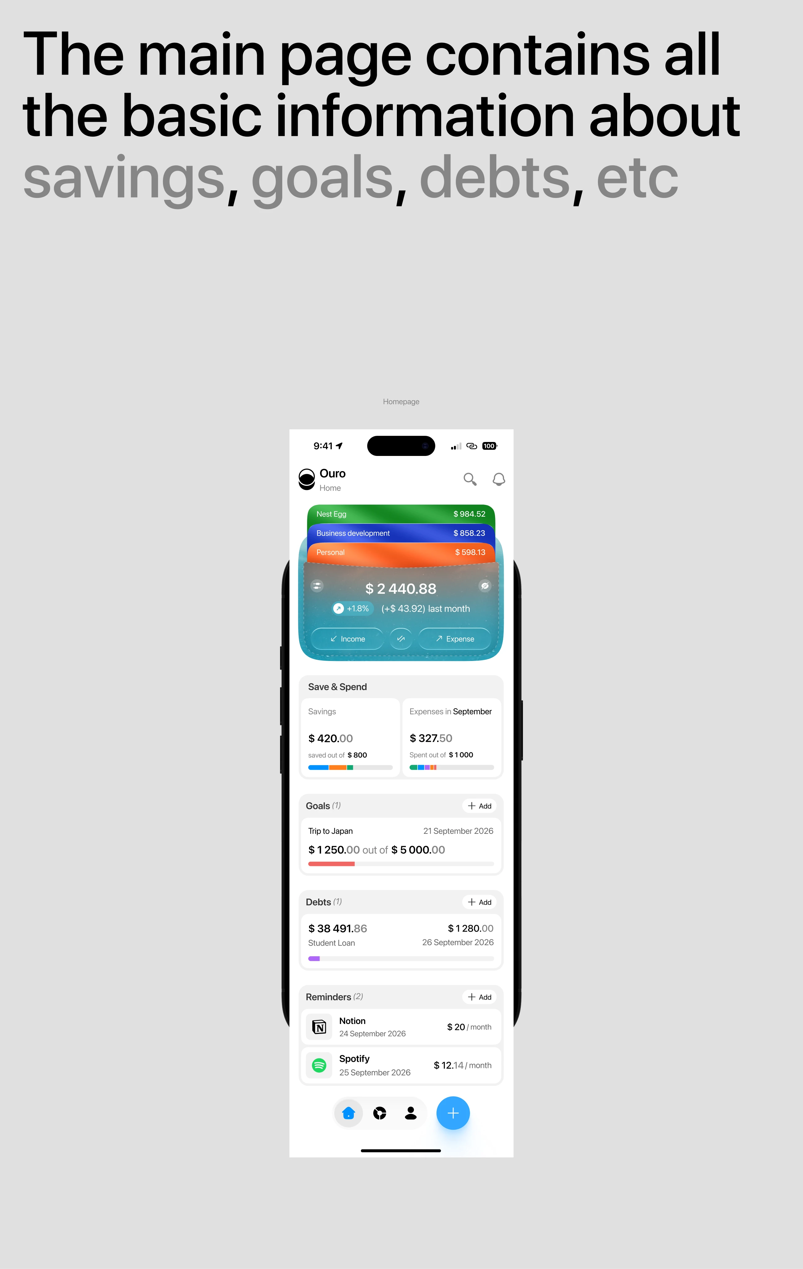 Financial Tracker — Mobile App & UI/UX — Изображение №5 — Интерфейсы на Dprofile