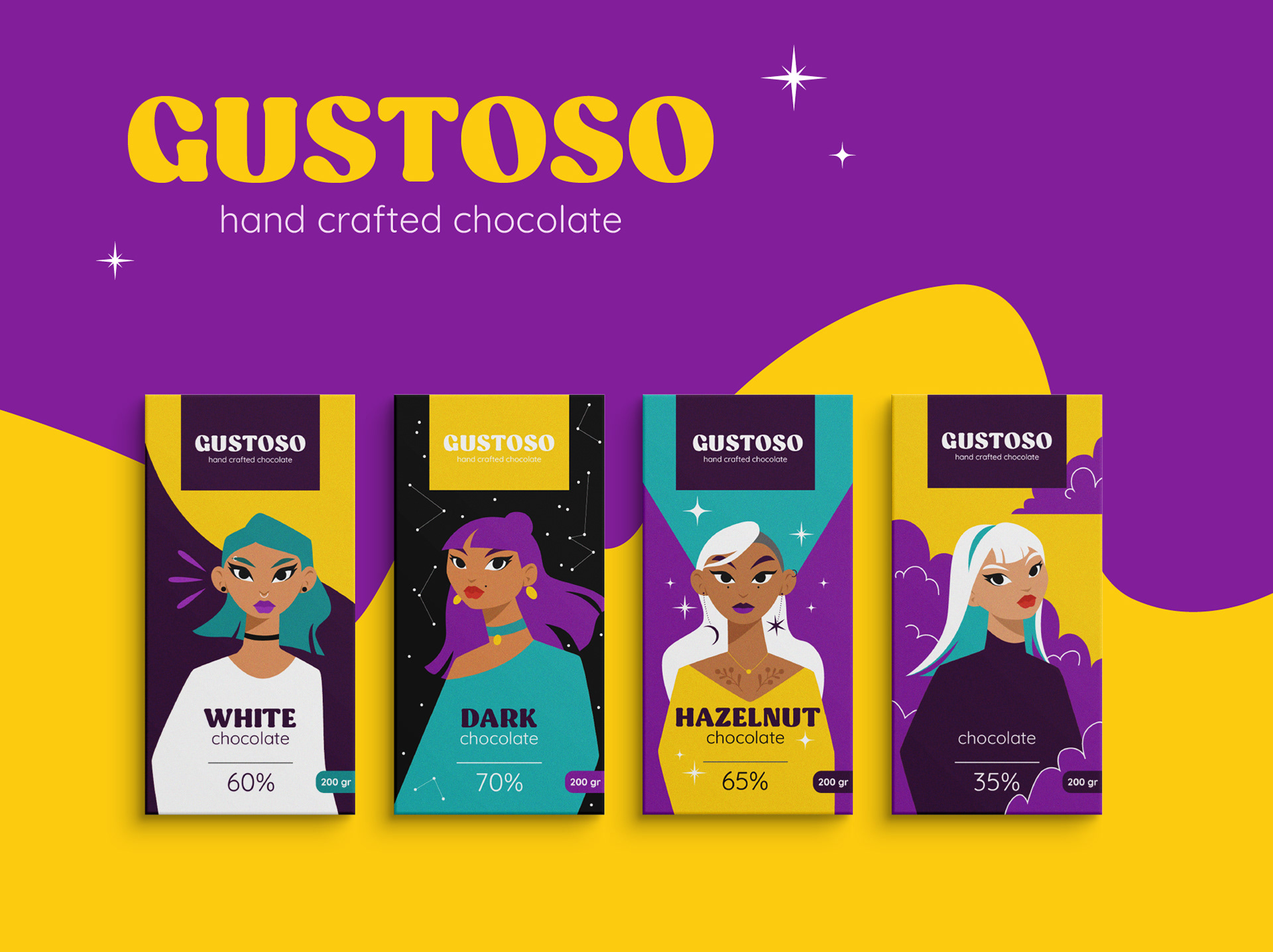 Gustoso. Chocolate Package Design. Illustrations — Изображение №10 — Брендинг, Иллюстрация на Dprofile