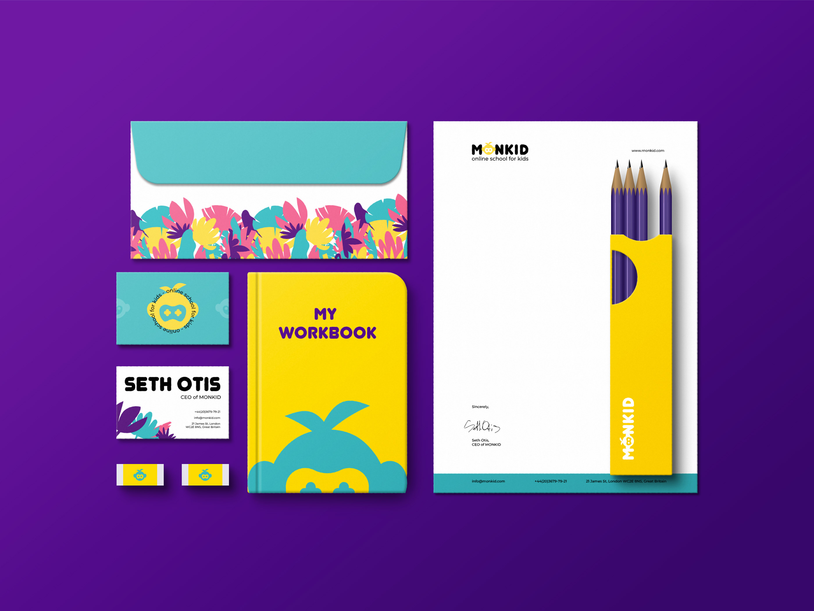 Monkid. Children's Online School. Brand Visual Identity — Изображение №7 — Брендинг, Иллюстрация на Dprofile