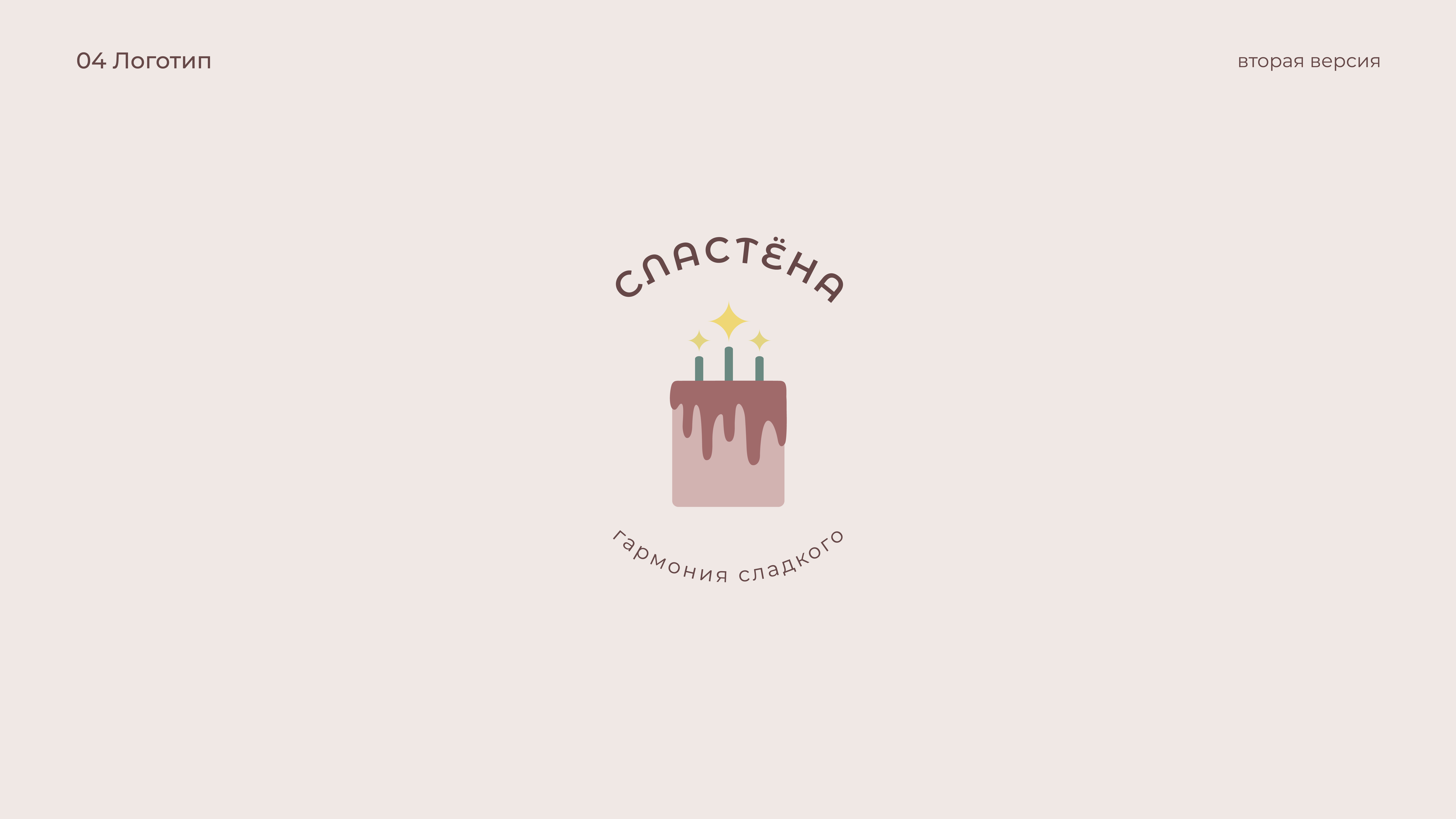 Сластёна | Логотип для кондитера — Изображение №6 — Брендинг на Dprofile