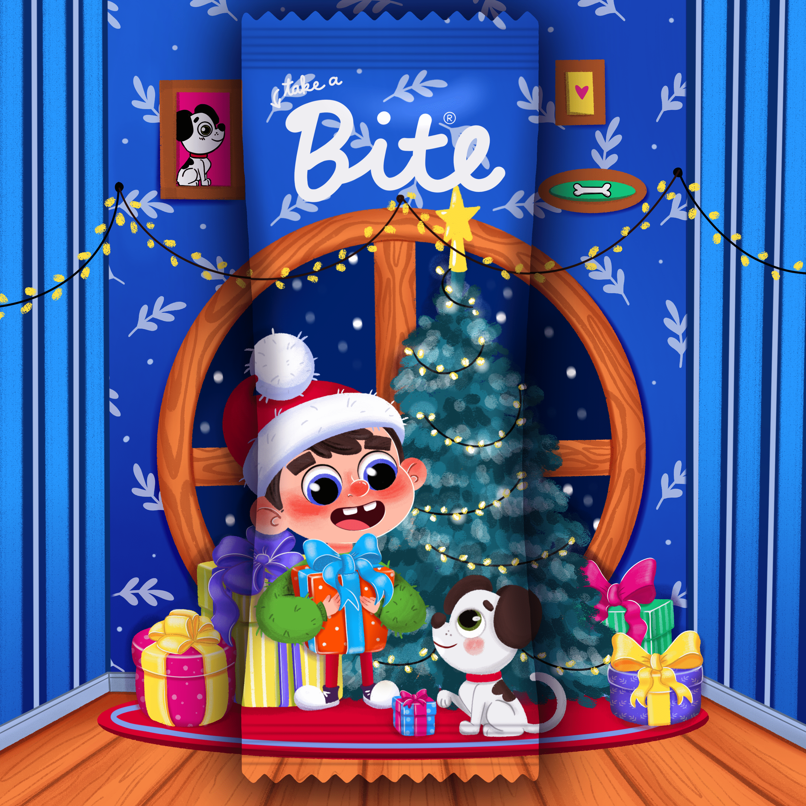 Концепт. Дизайн новогодней линейки батончиков Bite — Изображение №4 — Иллюстрация на Dprofile