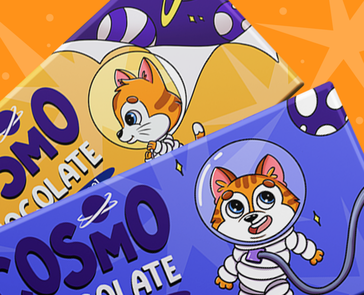 Cosmo chocolate. Упаковка шоколада. Иллюстрация на Dprofile
