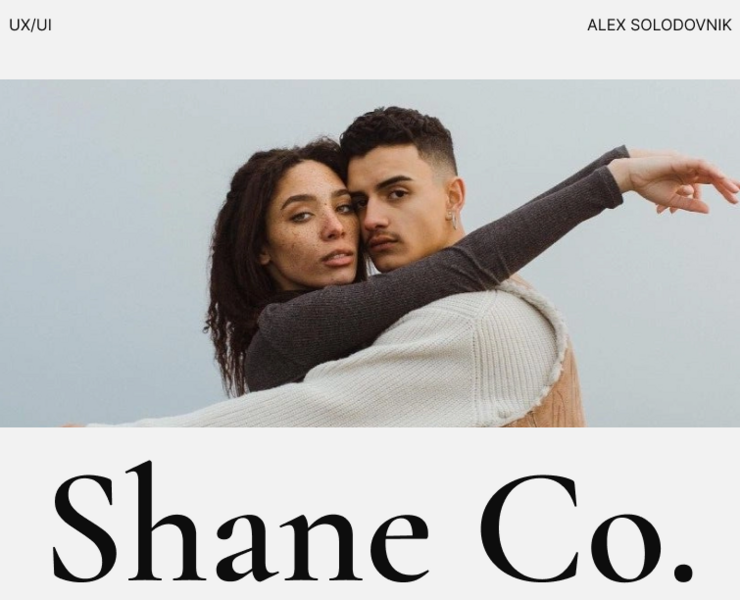 Редизайн концепт магазина Shane Co. на Dprofile