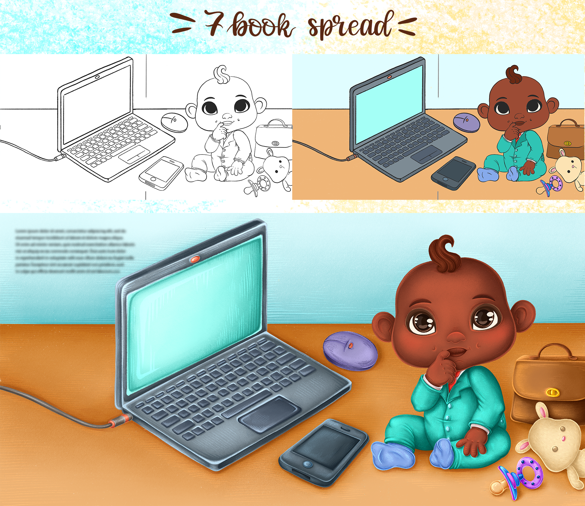 Детская книга "Baby's Big Plans" — Изображение №10 — Иллюстрация, Графика на Dprofile