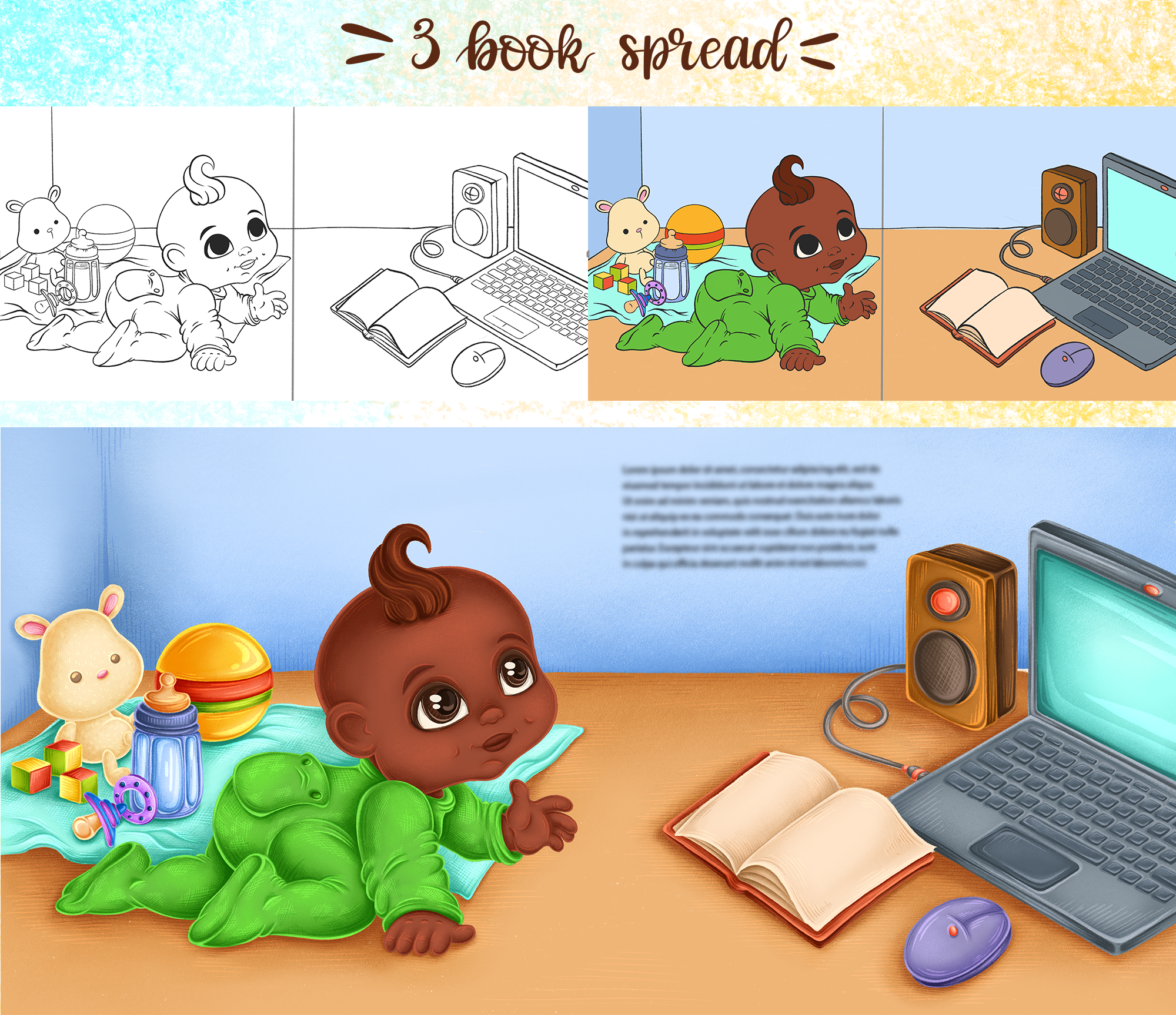 Детская книга "Baby's Big Plans" — Изображение №6 — Иллюстрация, Графика на Dprofile