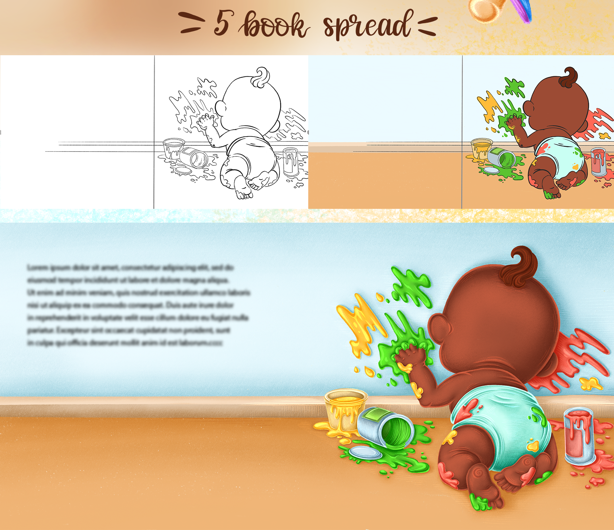 Детская книга "Baby's Big Plans" — Изображение №8 — Иллюстрация, Графика на Dprofile