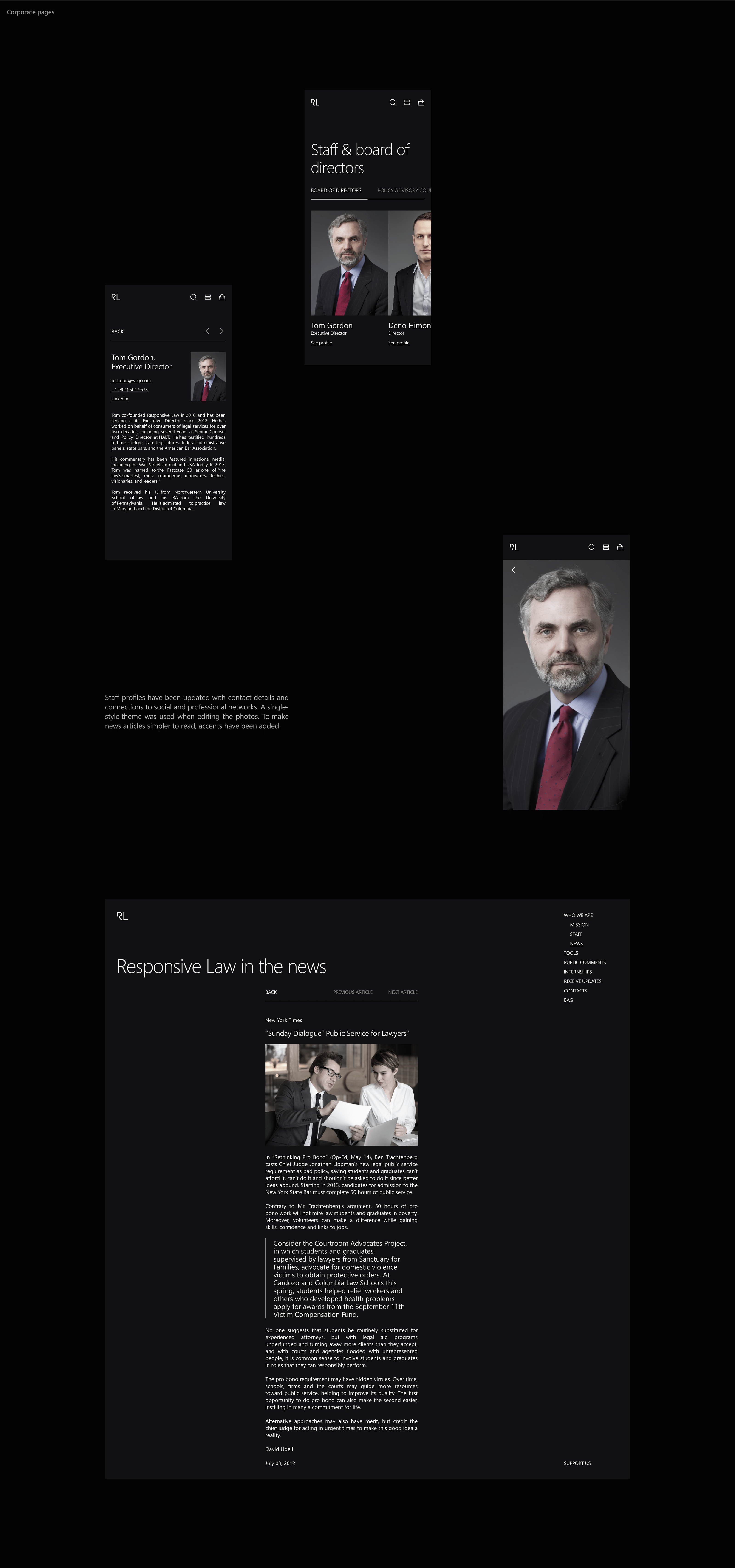 Responsive Law - корпоративный сайт — Изображение №6 — Интерфейсы, Брендинг на Dprofile