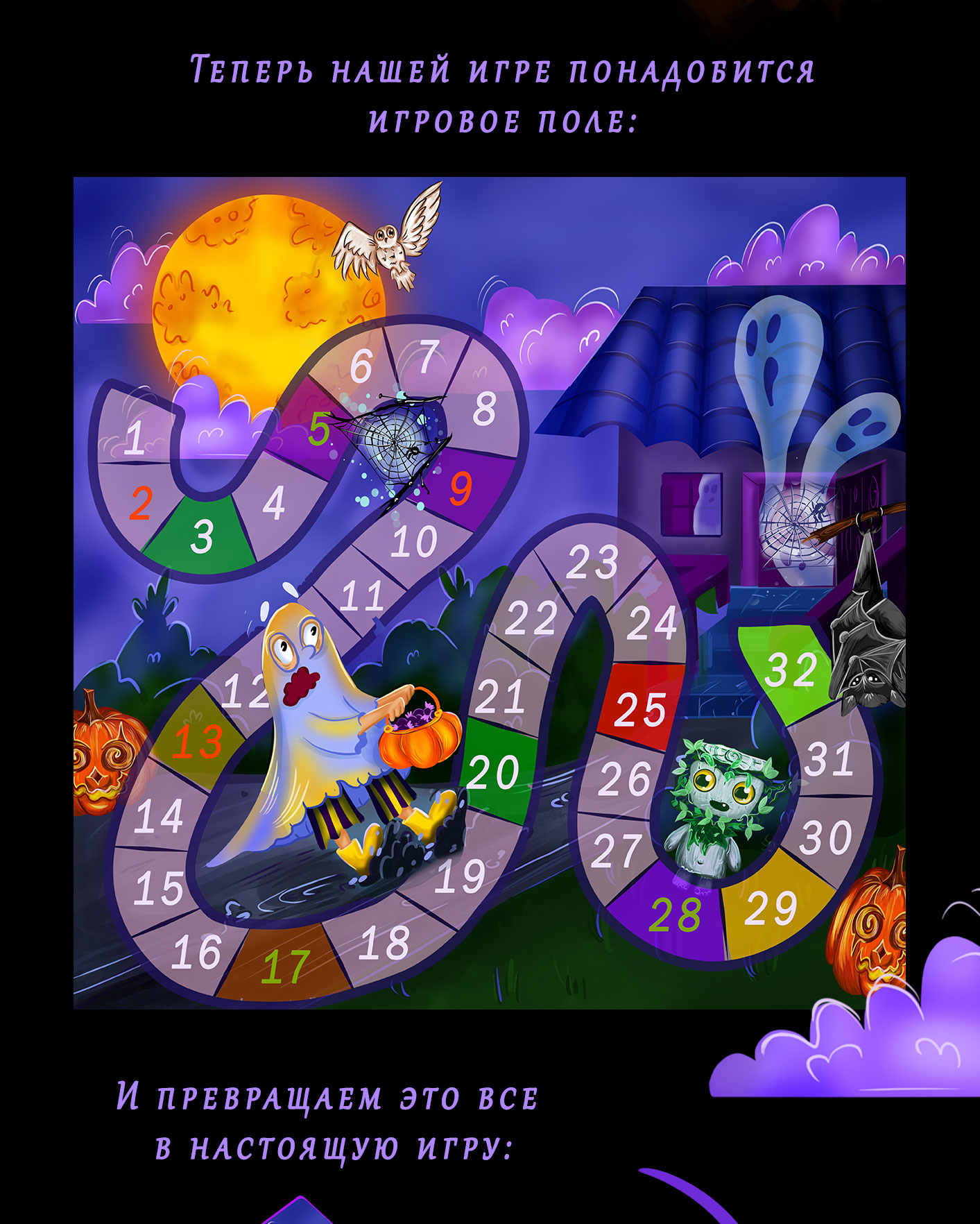 Настольная игра и стикеры Хэллоуин — Изображение №8 — Иллюстрация на Dprofile