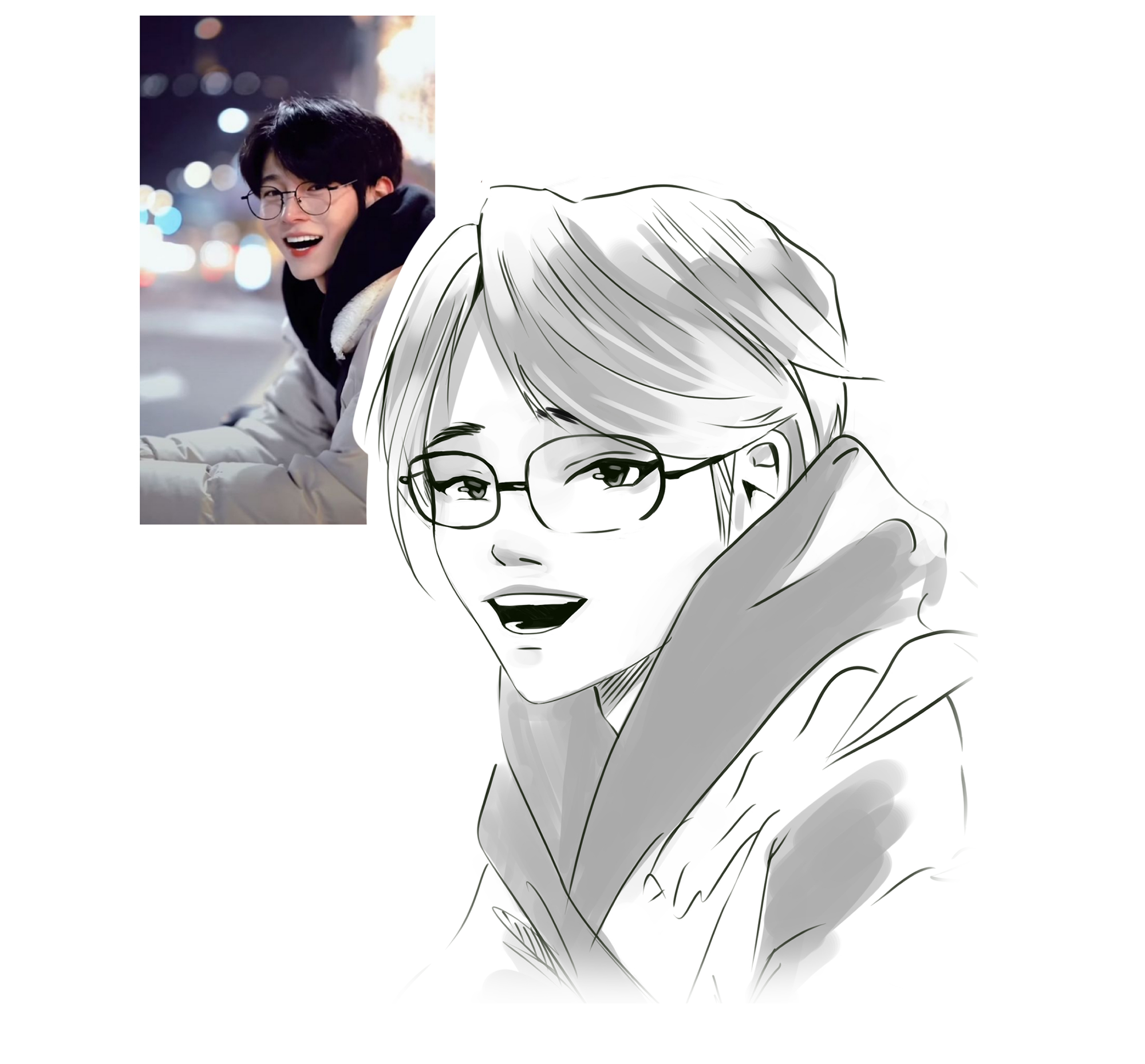 Скетчи по фото людей и персонажей в аниме/манга стиле — Изображение №2 — Иллюстрация на Dprofile