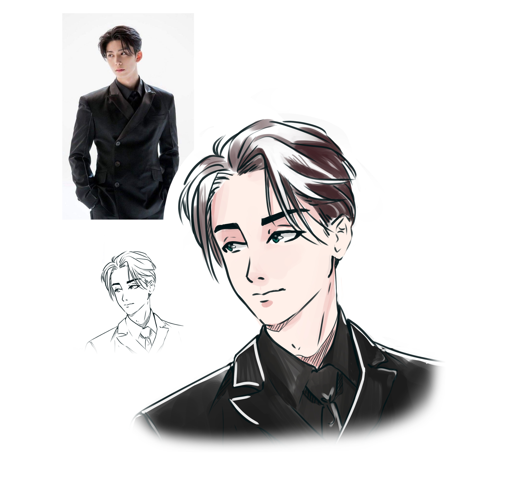 Скетчи по фото людей и персонажей в аниме/манга стиле — Изображение №7 — Иллюстрация на Dprofile