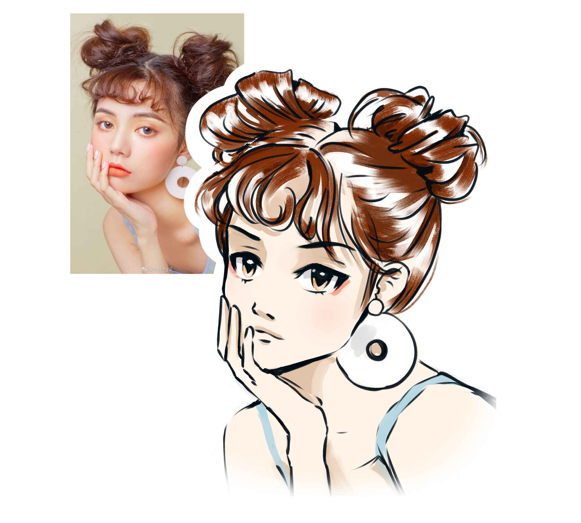 Скетчи по фото людей и персонажей в аниме/манга стиле — Изображение №4 — Иллюстрация на Dprofile