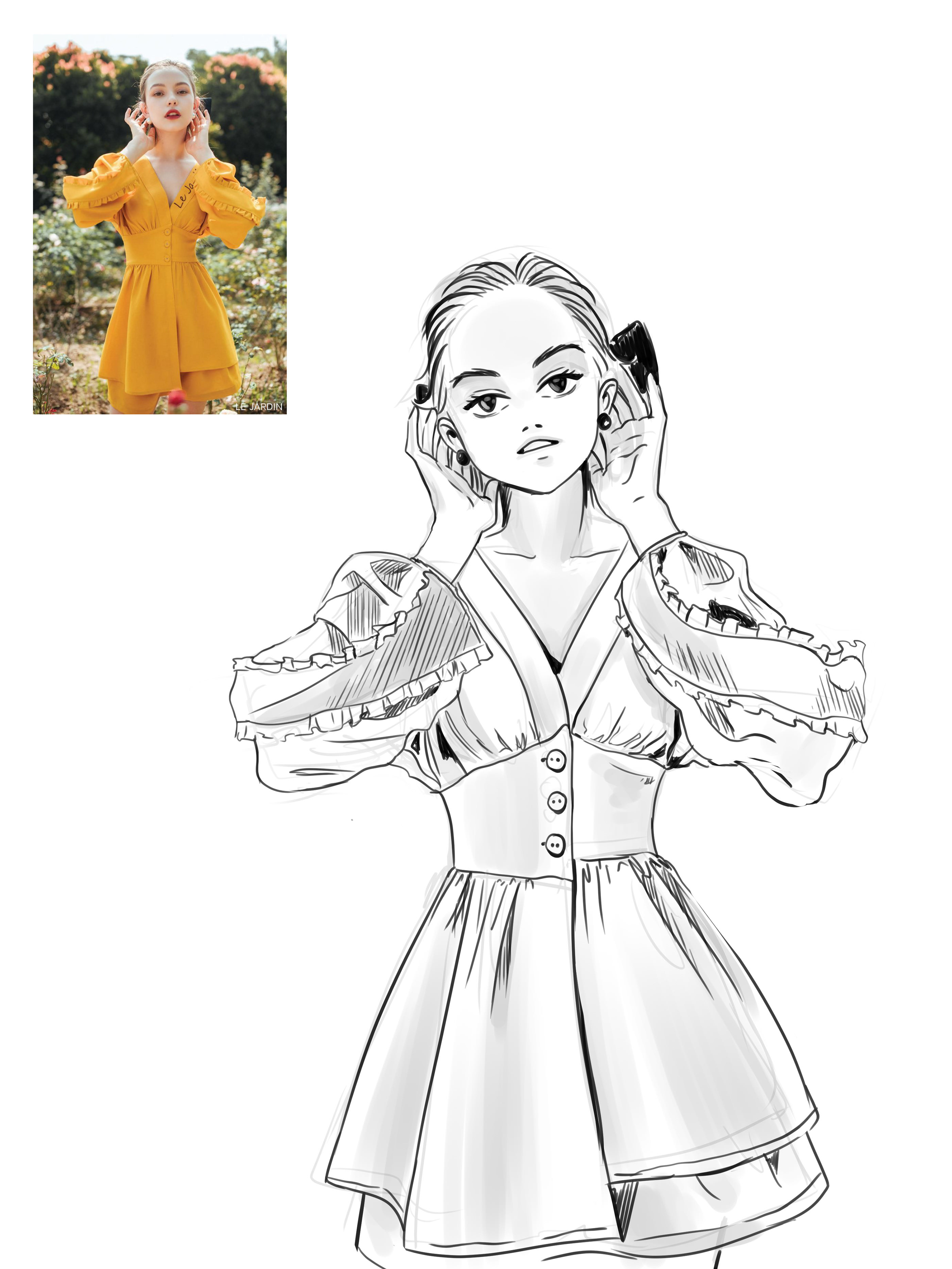 Скетчи по фото людей в аниме / манга стиле — Изображение №17 — Иллюстрация, Графика на Dprofile