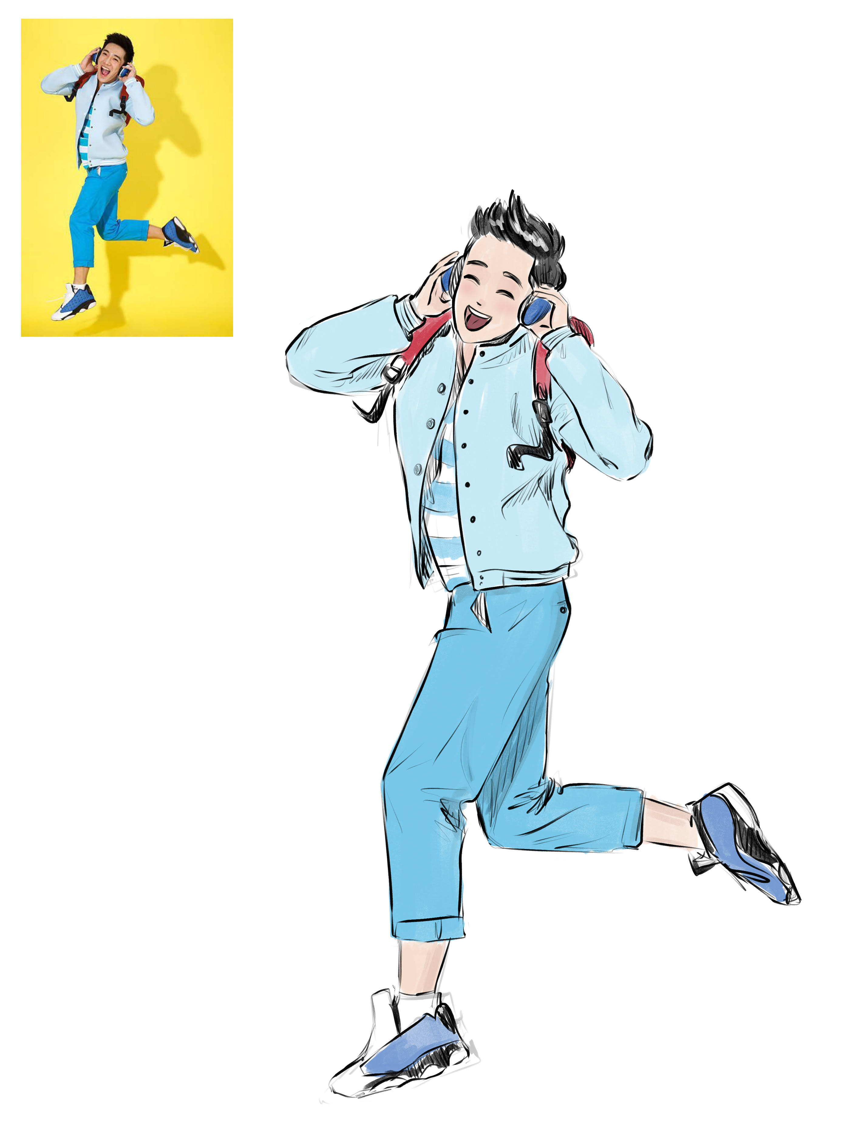 Скетчи по фото людей в аниме / манга стиле — Изображение №21 — Иллюстрация, Графика на Dprofile