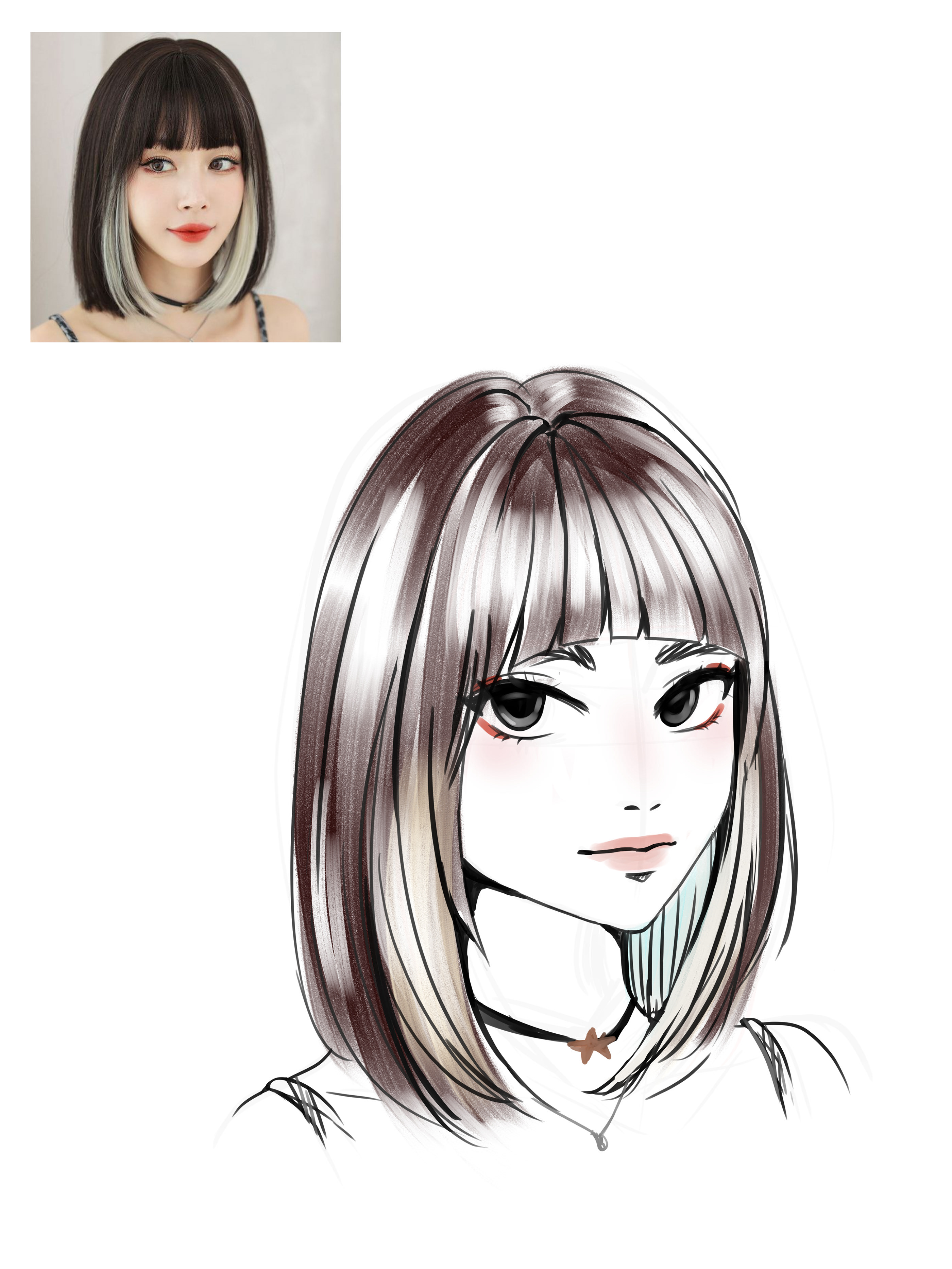 Скетчи по фото людей в аниме / манга стиле — Изображение №16 — Иллюстрация, Графика на Dprofile