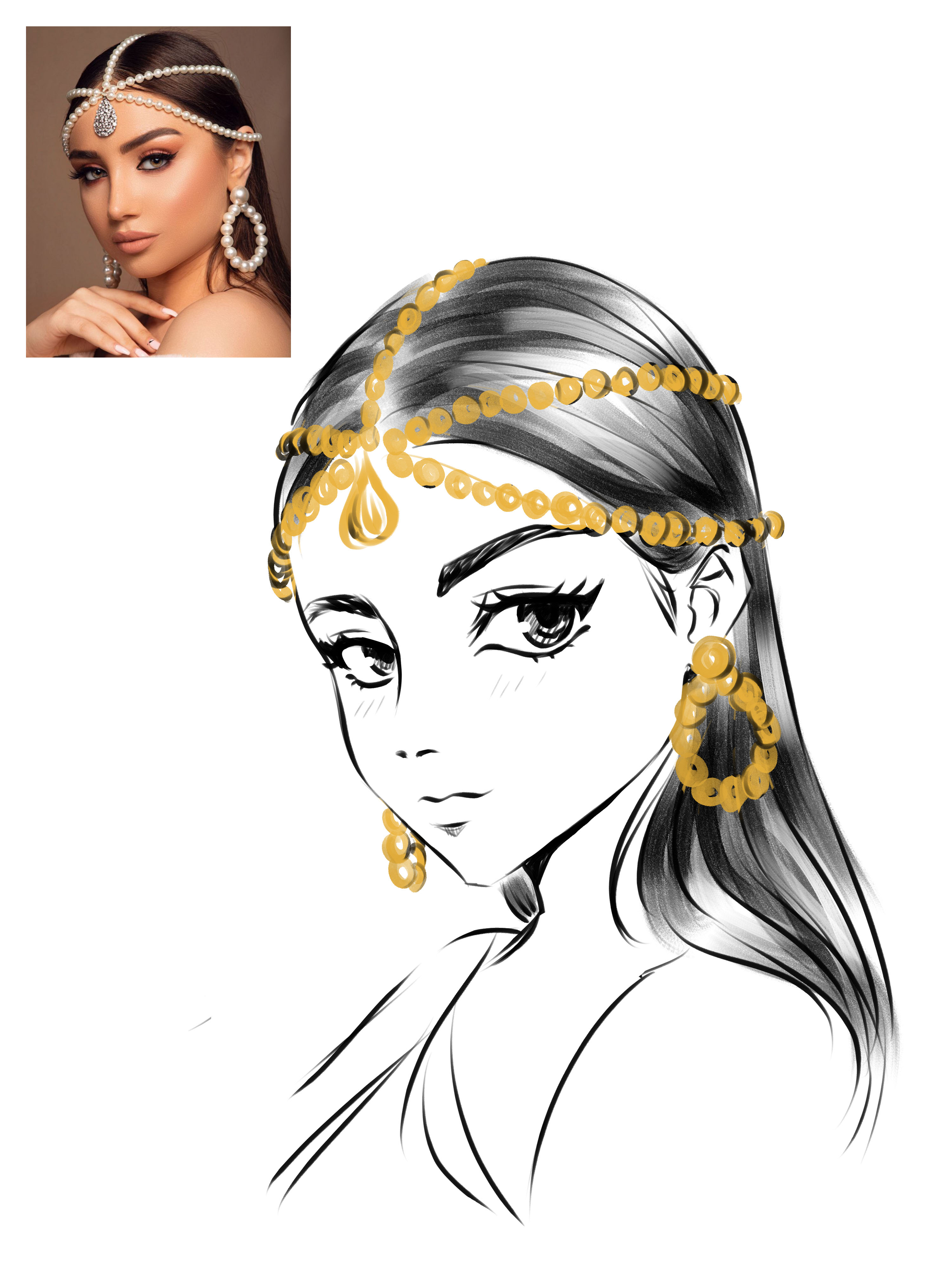 Скетчи по фото людей в аниме / манга стиле — Изображение №15 — Иллюстрация, Графика на Dprofile