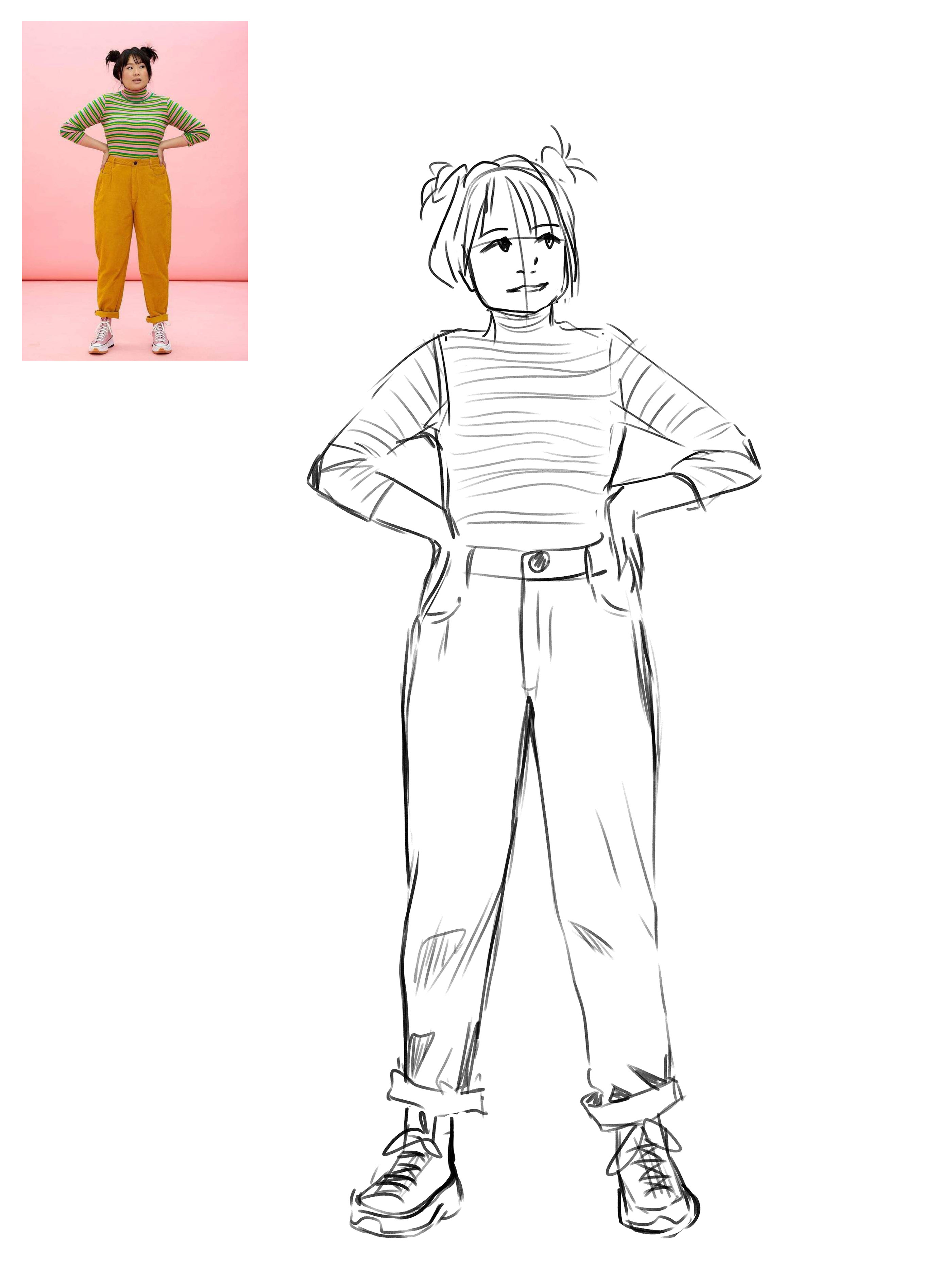 Скетчи по фото людей в аниме / манга стиле — Изображение №11 — Иллюстрация, Графика на Dprofile