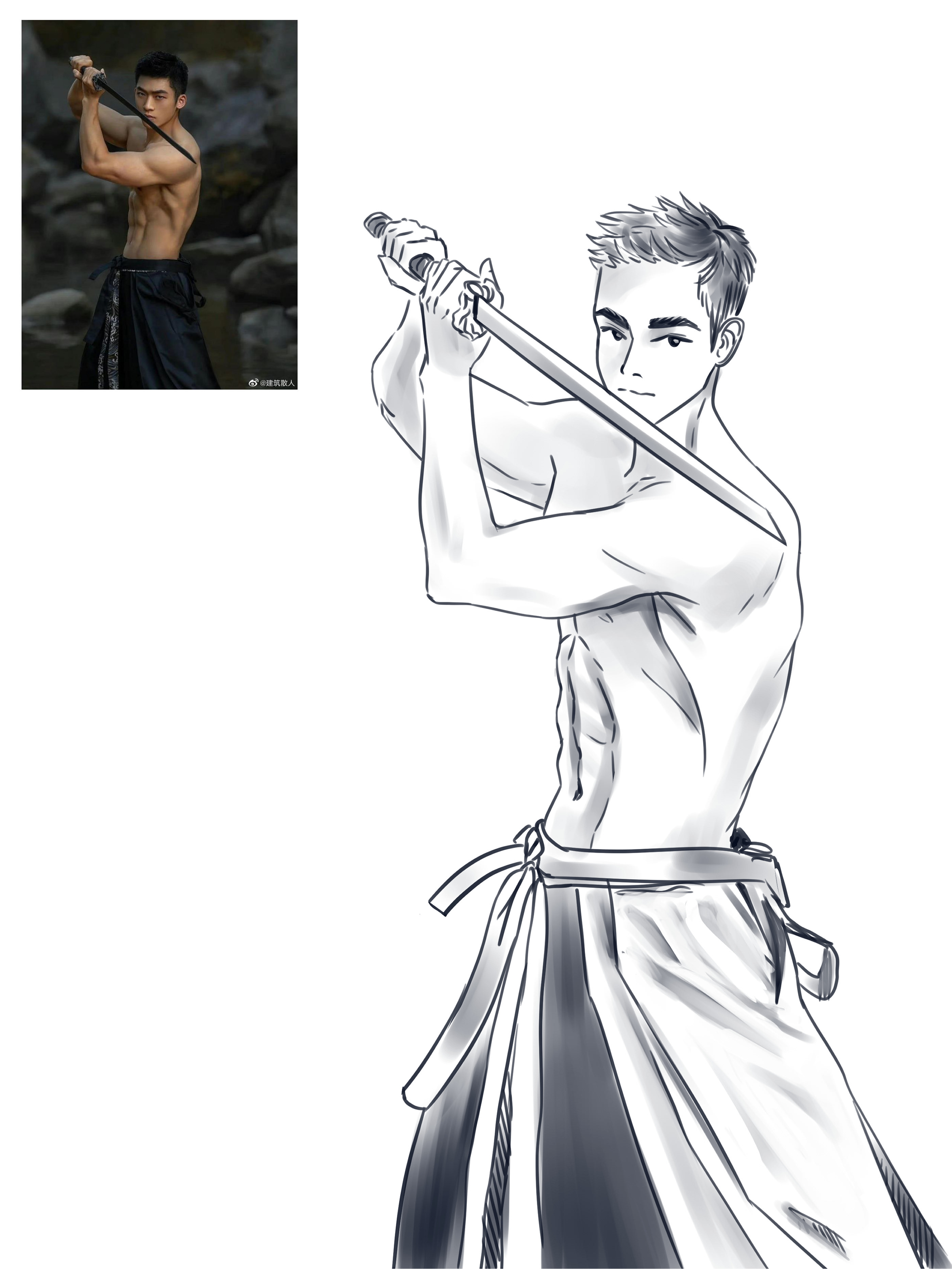 Скетчи по фото людей в аниме / манга стиле — Изображение №7 — Иллюстрация, Графика на Dprofile