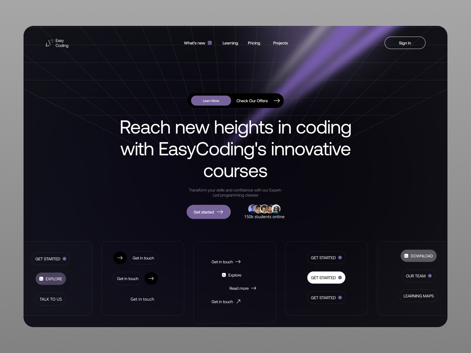 Easy coding website — Изображение №1 — Интерфейсы, Маркетинг на Dprofile