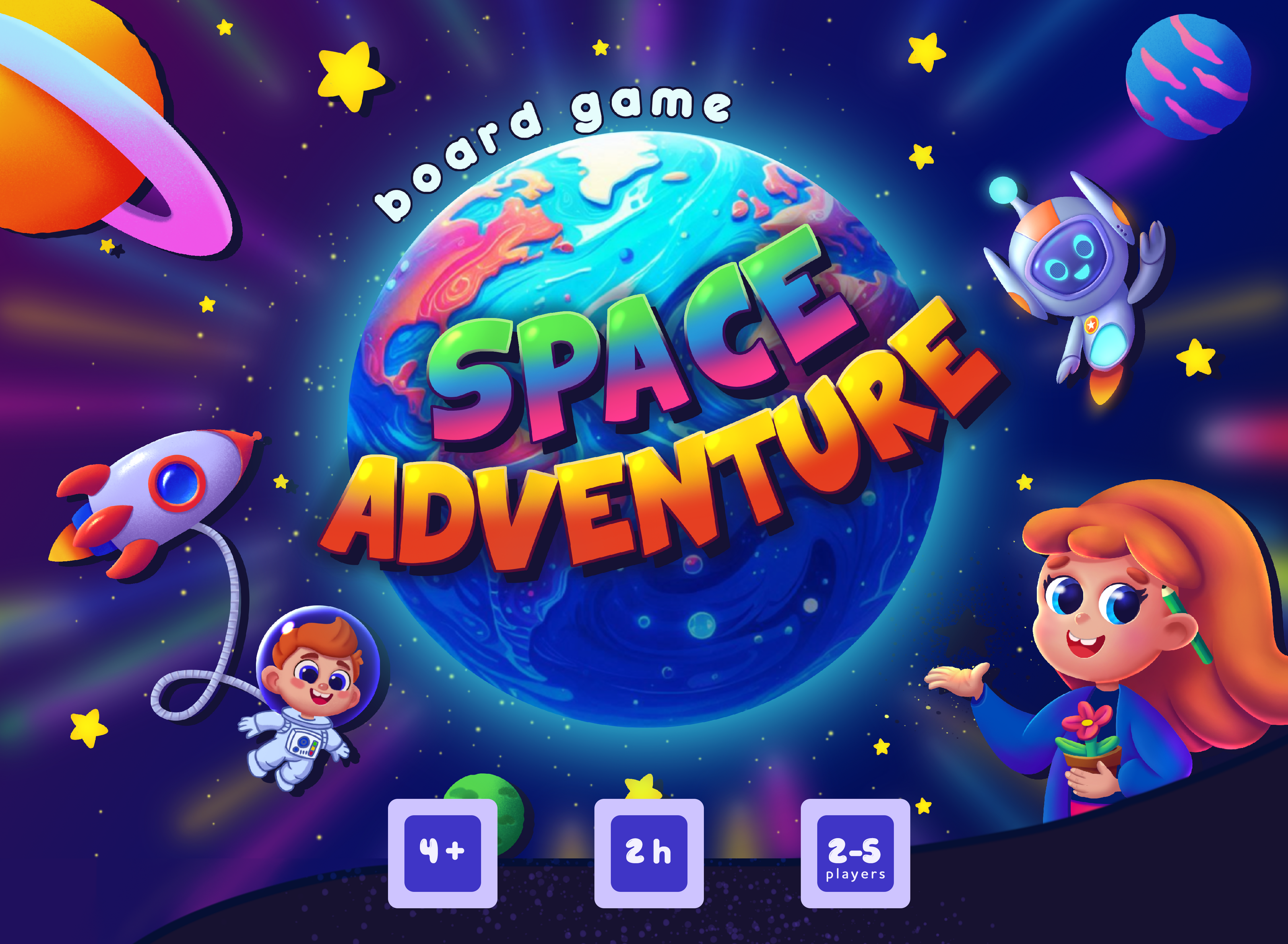 Настольная игра "Space adventure" — Изображение №1 — Иллюстрация на Dprofile
