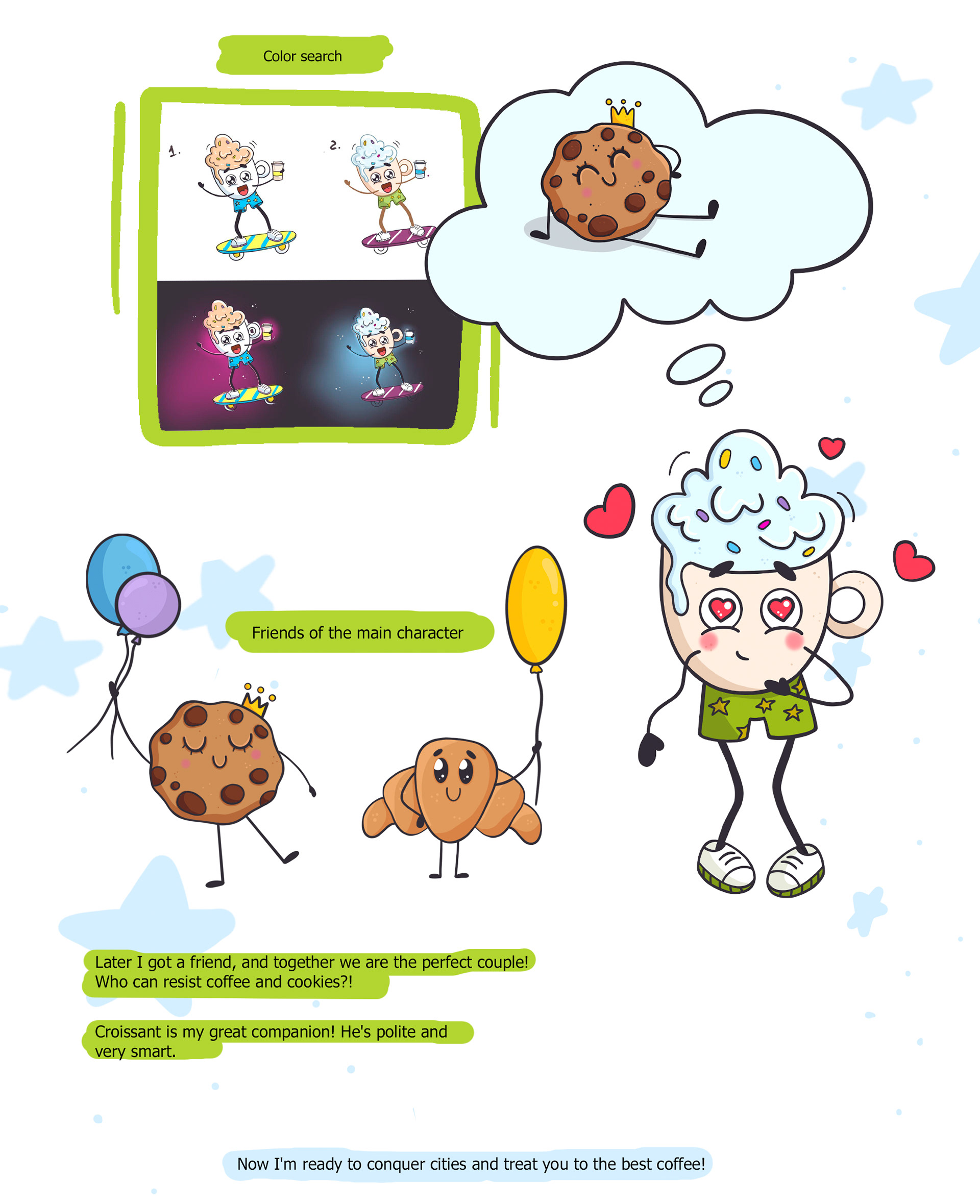 Character design for a coffee shop — Изображение №6 — Брендинг, Иллюстрация на Dprofile