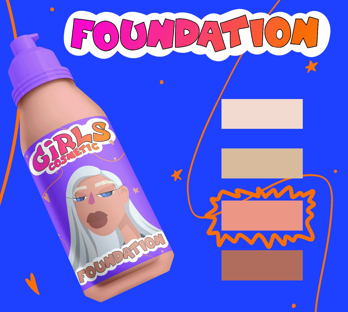 Дизайн упаковки для "Girls cosmetic" — Изображение №4 — Брендинг, Иллюстрация на Dprofile