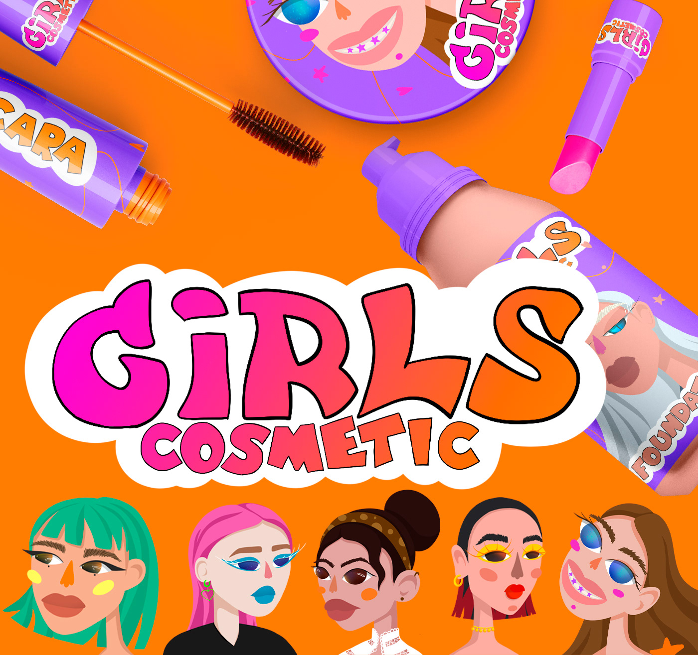 Дизайн упаковки для "Girls cosmetic" — Изображение №1 — Брендинг, Иллюстрация на Dprofile