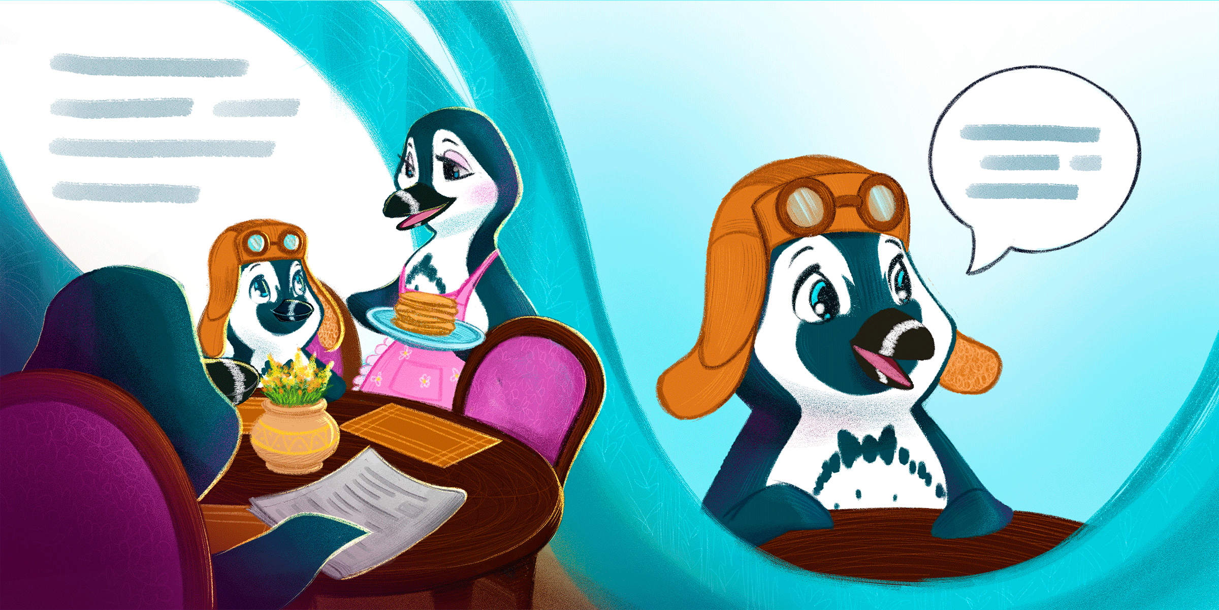 Детская книга "Tux and the Seadows" — Изображение №5 — Иллюстрация, Графика на Dprofile