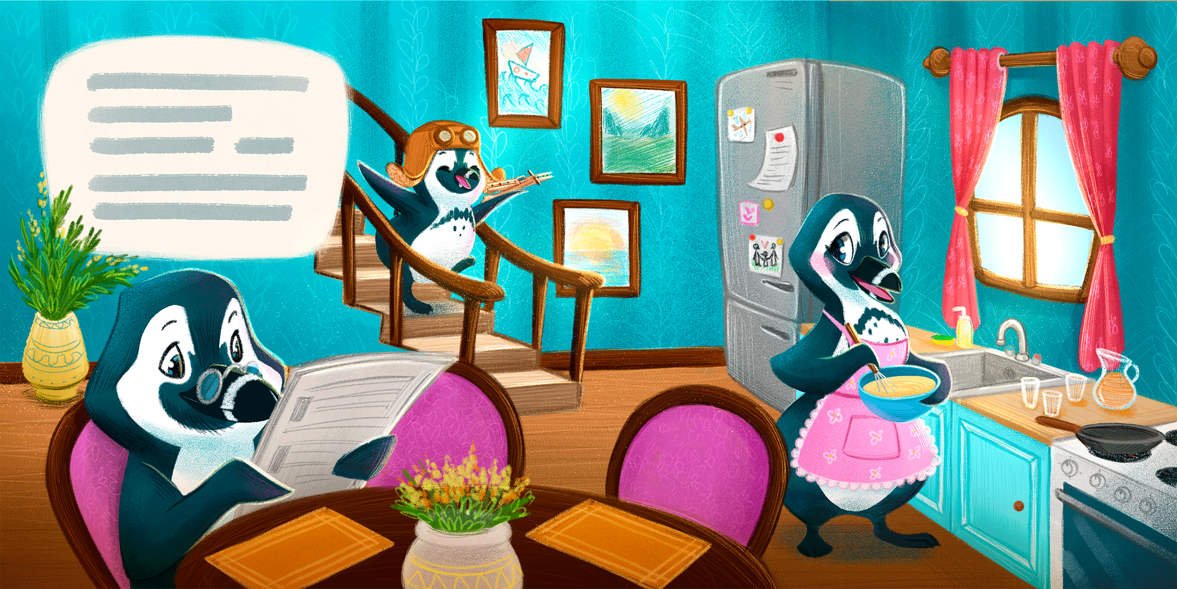 Детская книга "Tux and the Seadows" — Изображение №3 — Иллюстрация, Графика на Dprofile