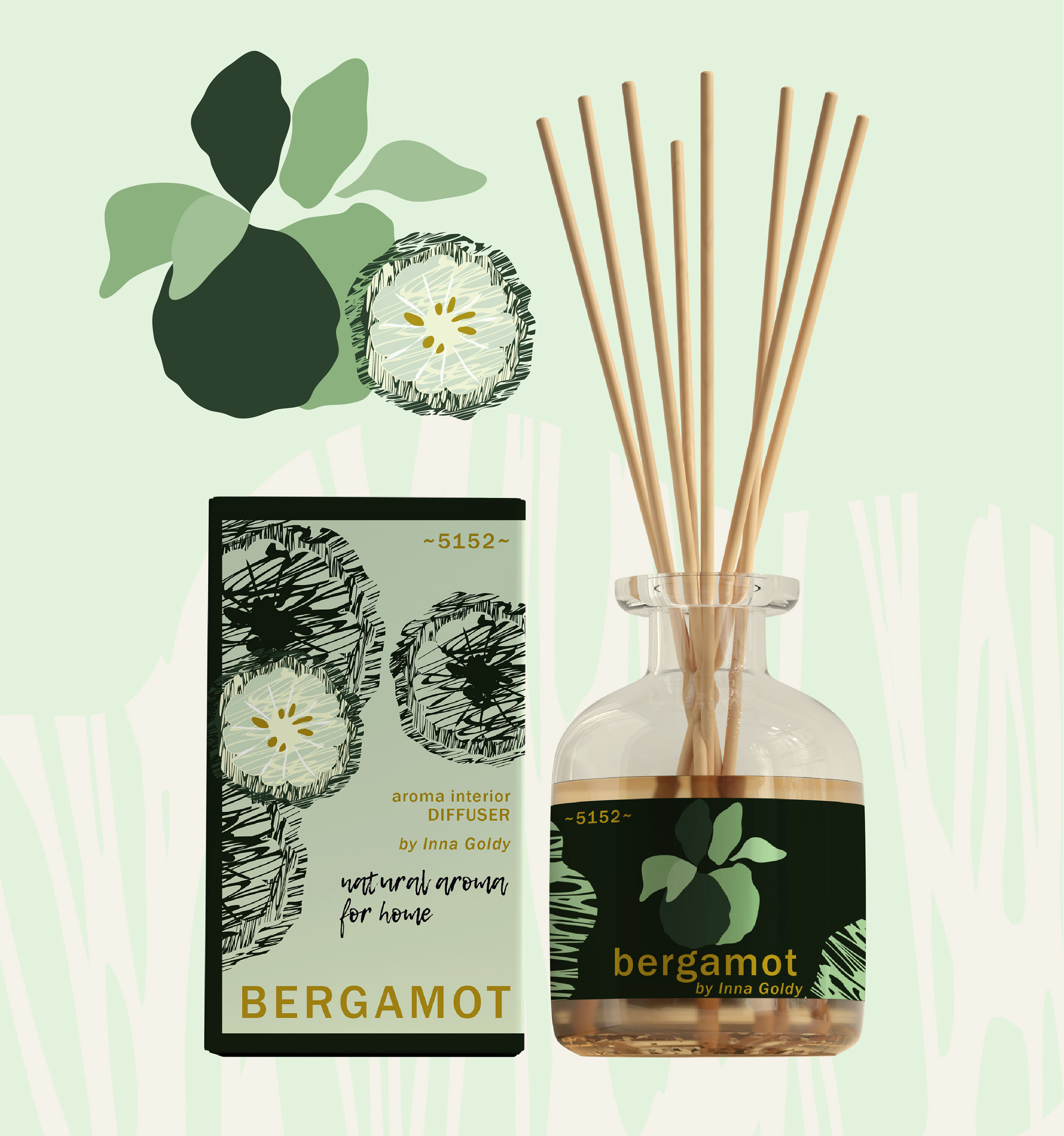 Illustrations & package design for interior aroma — Изображение №5 — Иллюстрация на Dprofile