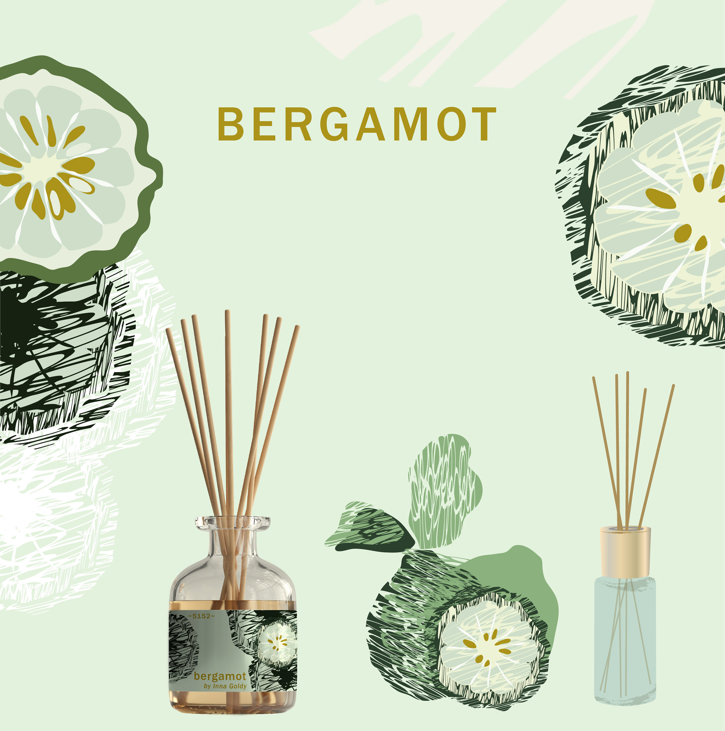 Illustrations & package design for interior aroma — Изображение №3 — Иллюстрация на Dprofile
