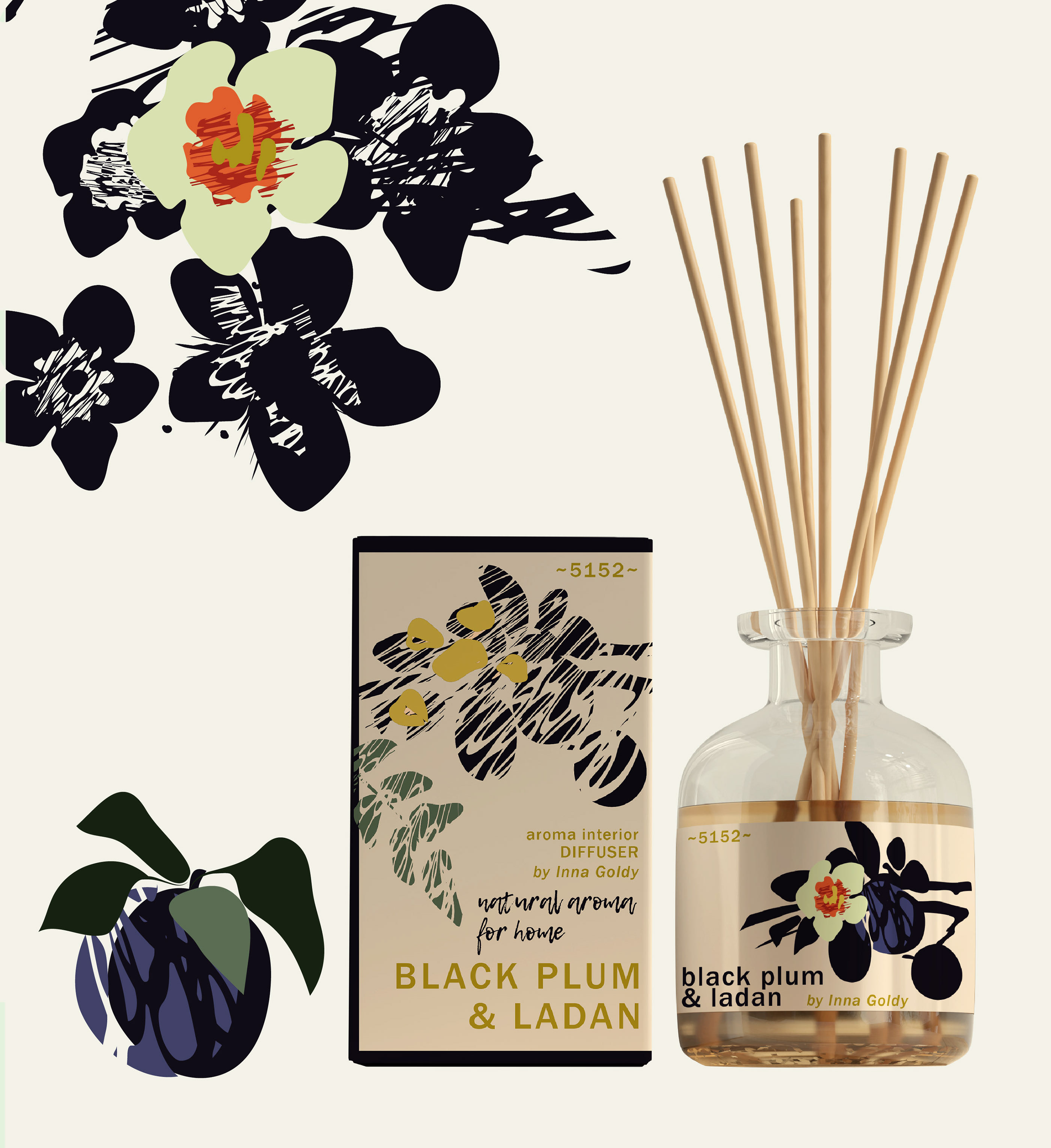 Illustrations & package design for interior aroma — Изображение №7 — Иллюстрация на Dprofile