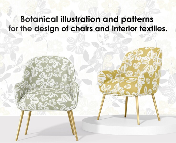 Illustration and patterns for the design of chairs — Иллюстрация на Dprofile
