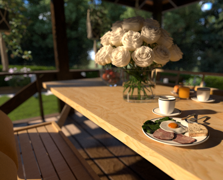 Беседка открытого типа — 3D на Dprofile