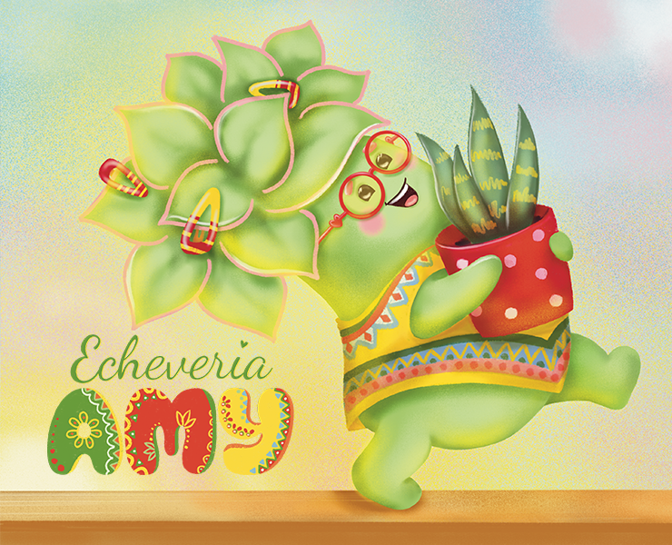 Echeveria Amy / Character design — Брендинг, Иллюстрация на Dprofile