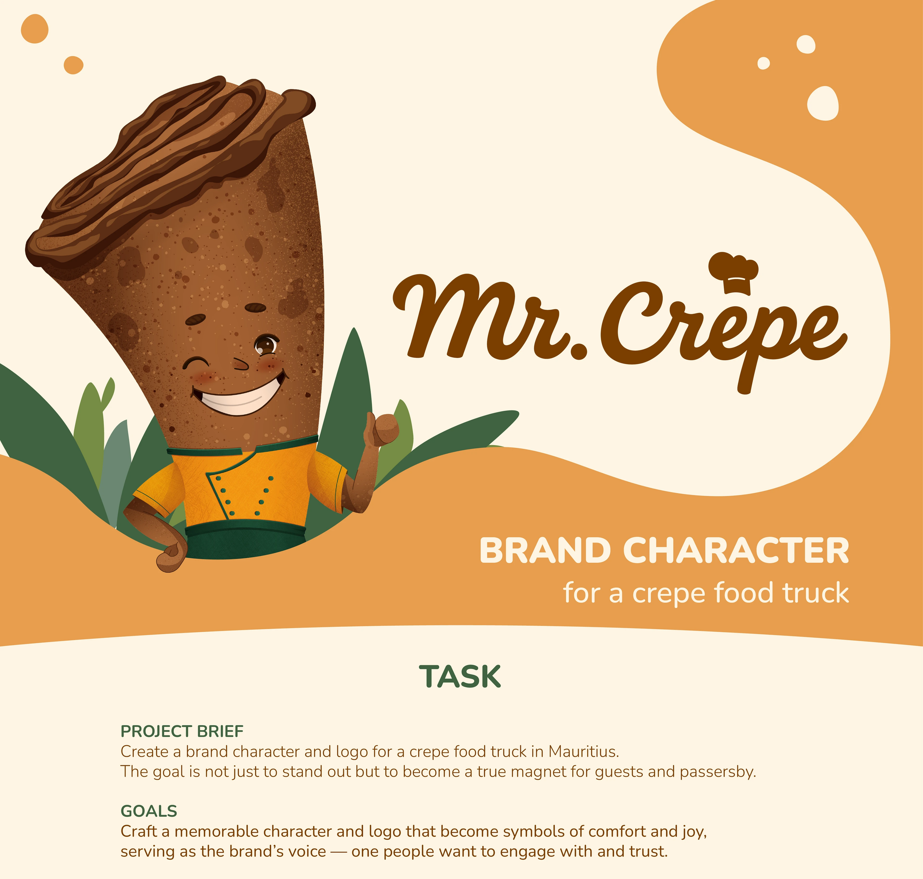 Mr. Crêpe. Бренд-персонаж — Изображение №1 — Брендинг, Иллюстрация на Dprofile