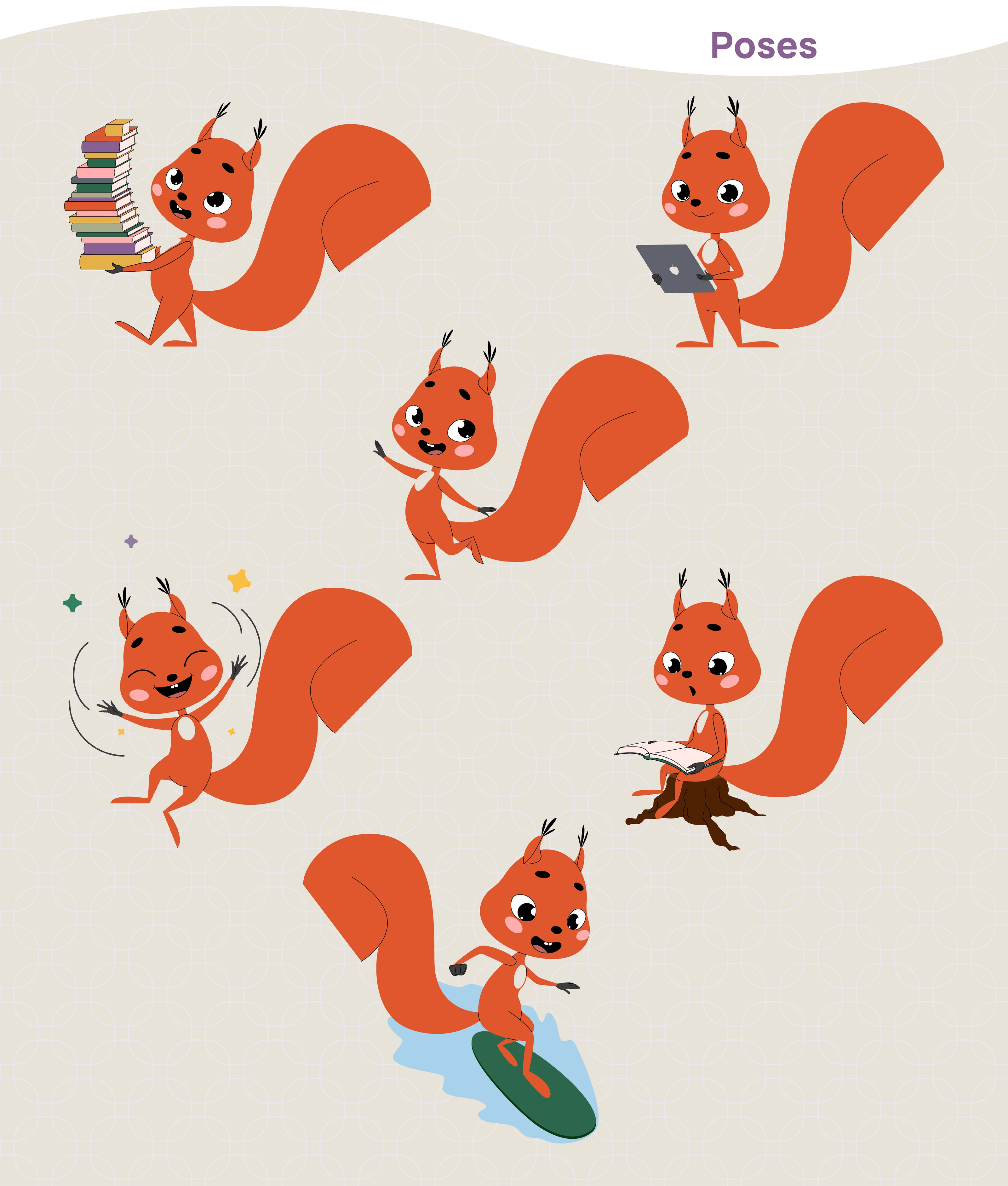 Сквирри. Бренд персонаж. Концепт — Изображение №5 — Иллюстрация на Dprofile