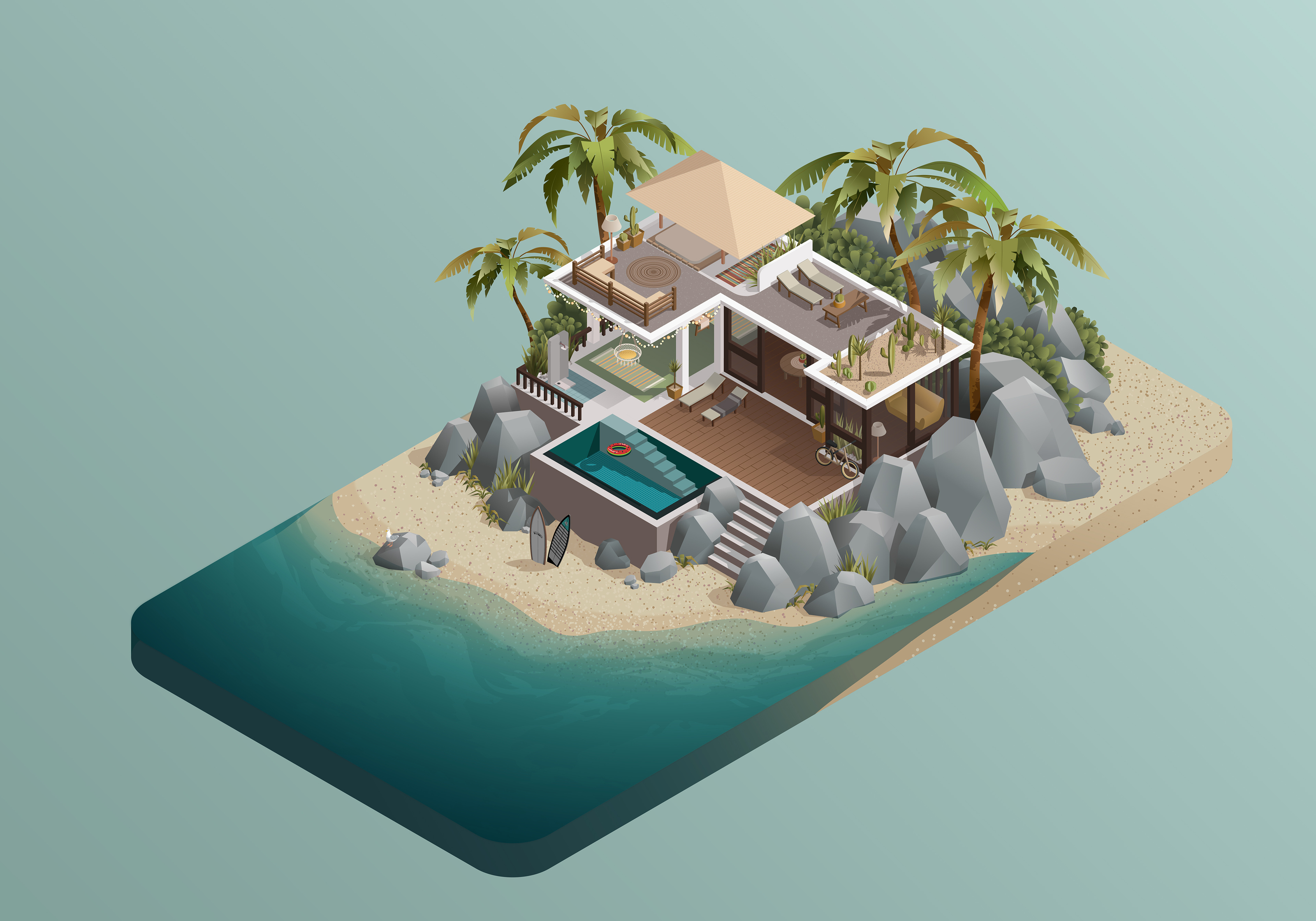 Isometric illustration for travel service concept — Изображение №12 — Иллюстрация на Dprofile