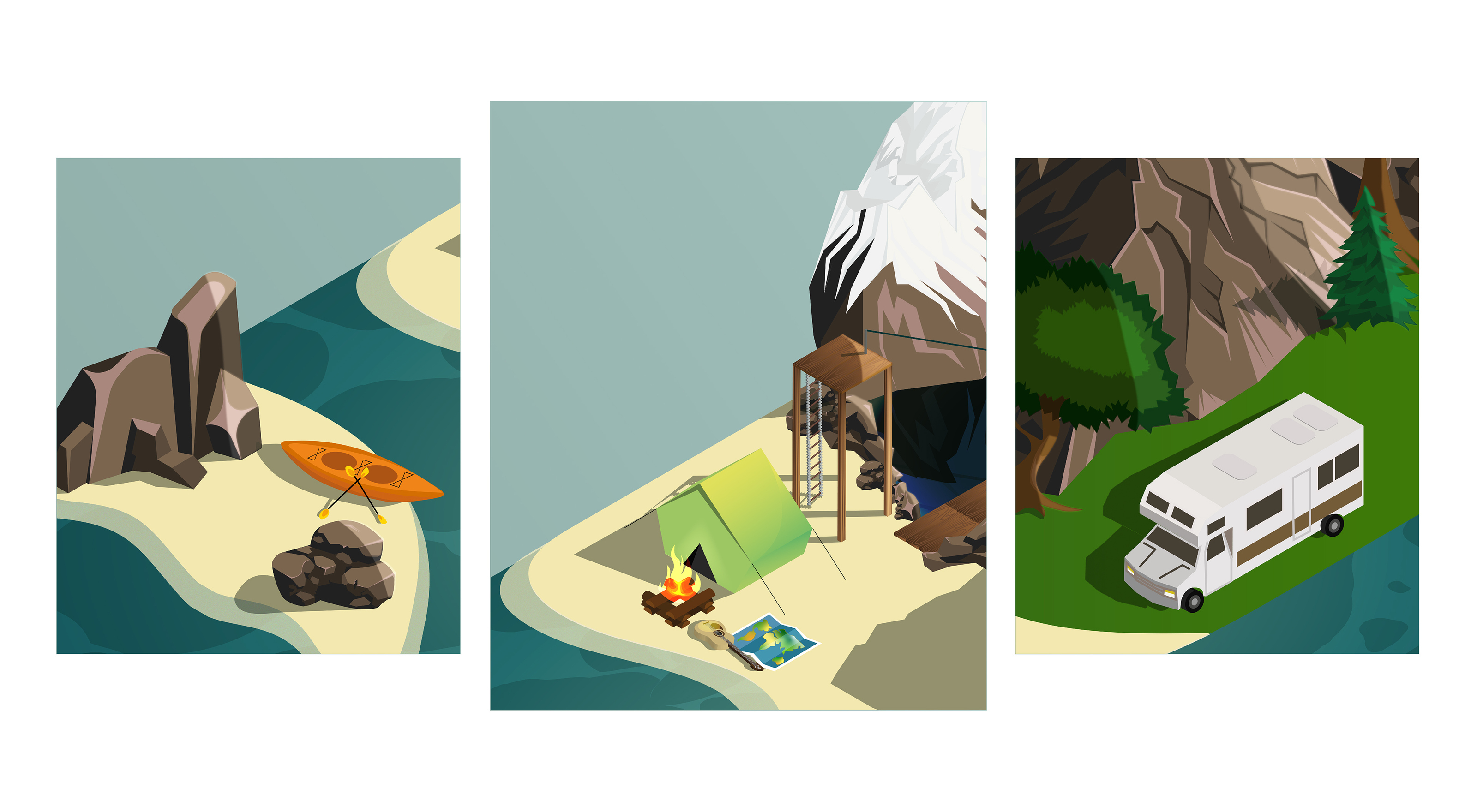 Isometric illustration for travel service concept — Изображение №6 — Иллюстрация на Dprofile