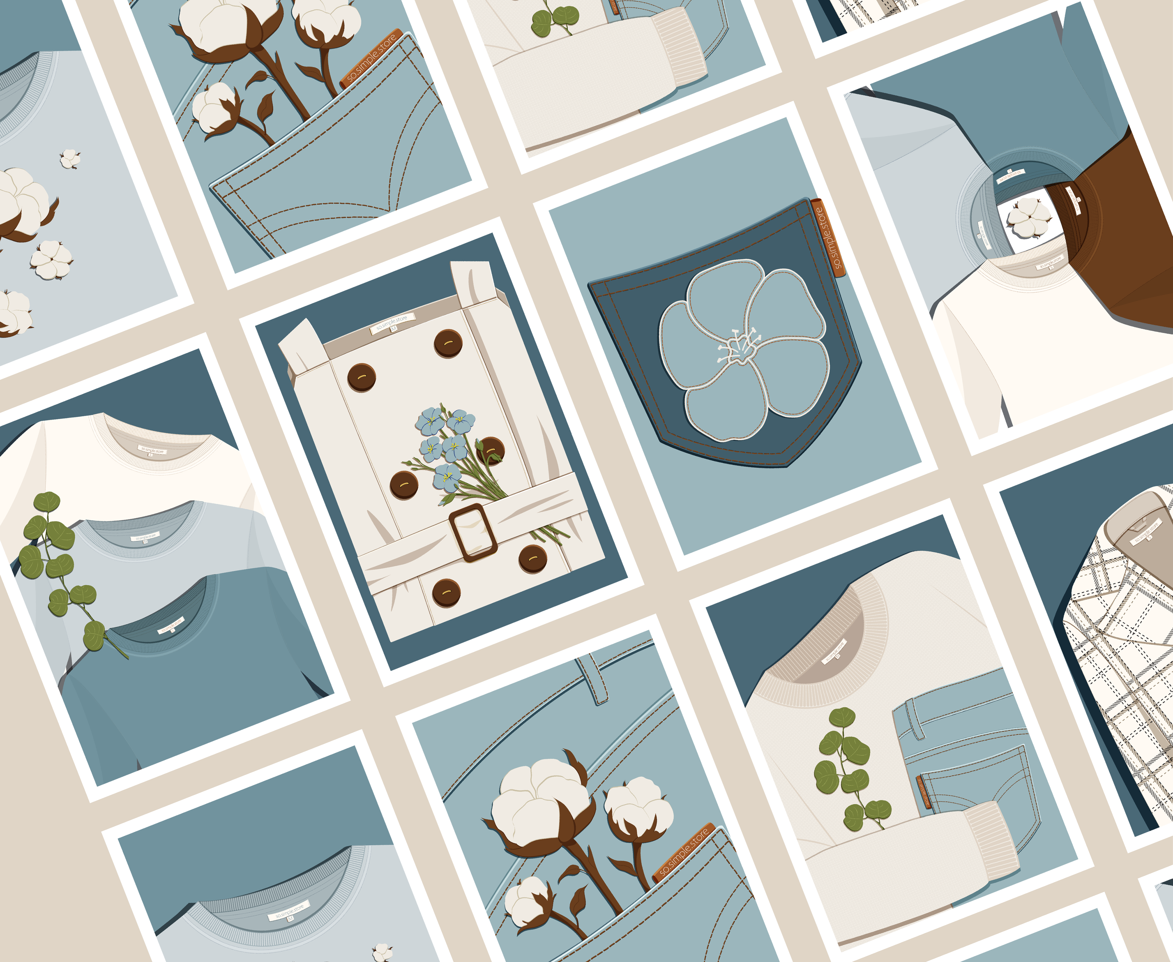 SO.SIMPLE.STORE. Illustrative identity. Concept — Изображение №10 — Иллюстрация на Dprofile