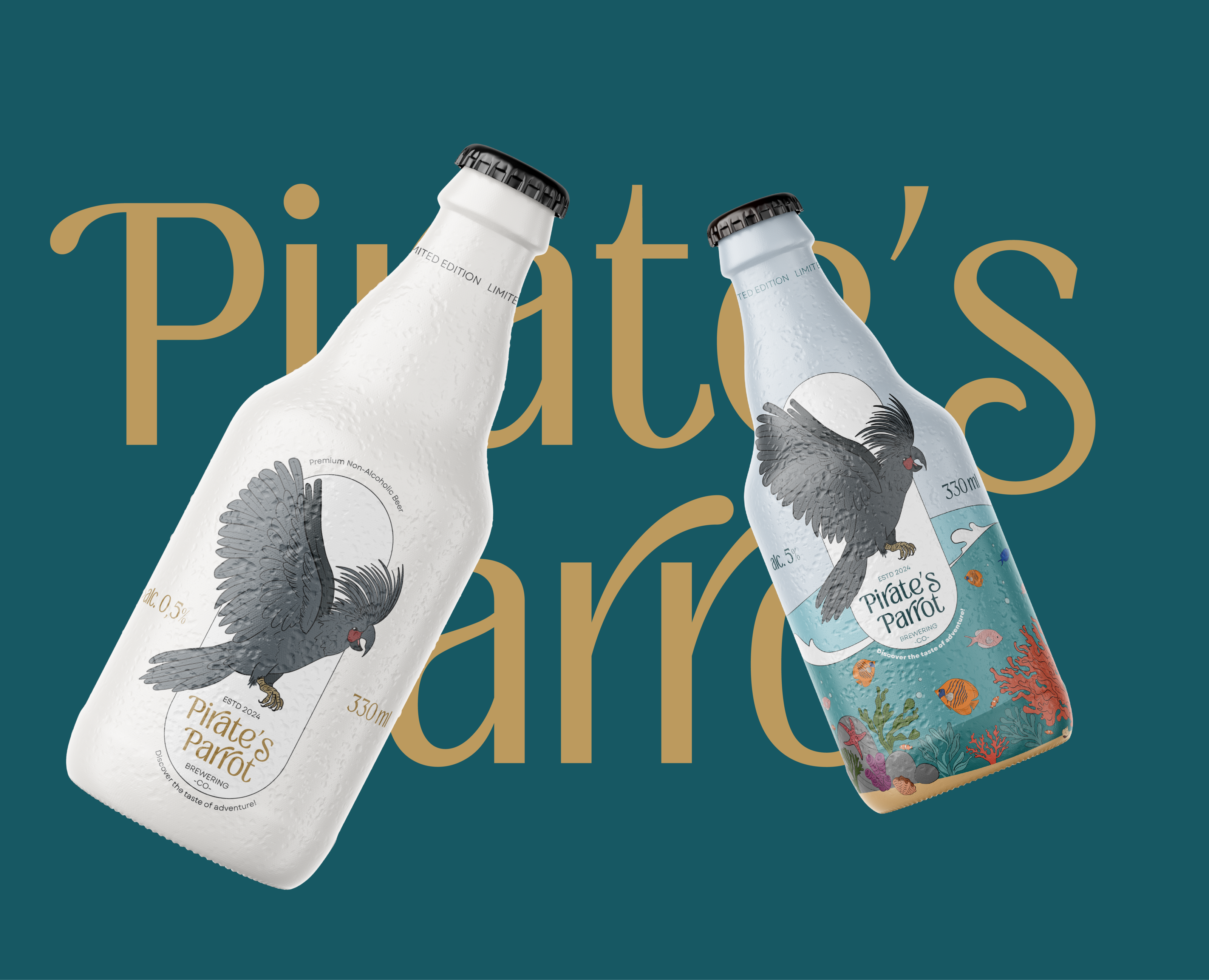 Pirate's Parrot. Beer packaging design. Concept — Брендинг, Иллюстрация на Dprofile