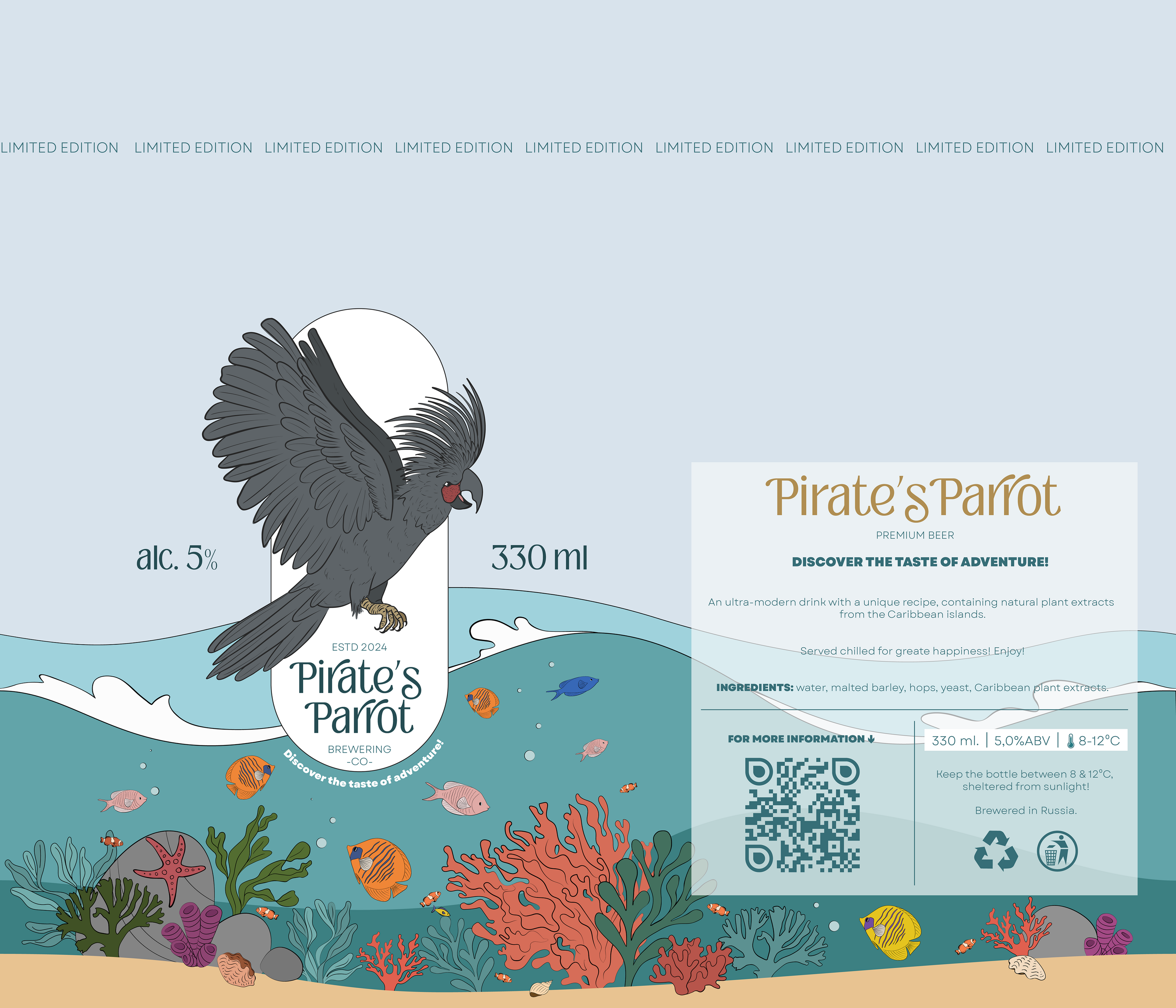Pirate's Parrot. Beer packaging design. Concept — Изображение №12 — Брендинг, Иллюстрация на Dprofile