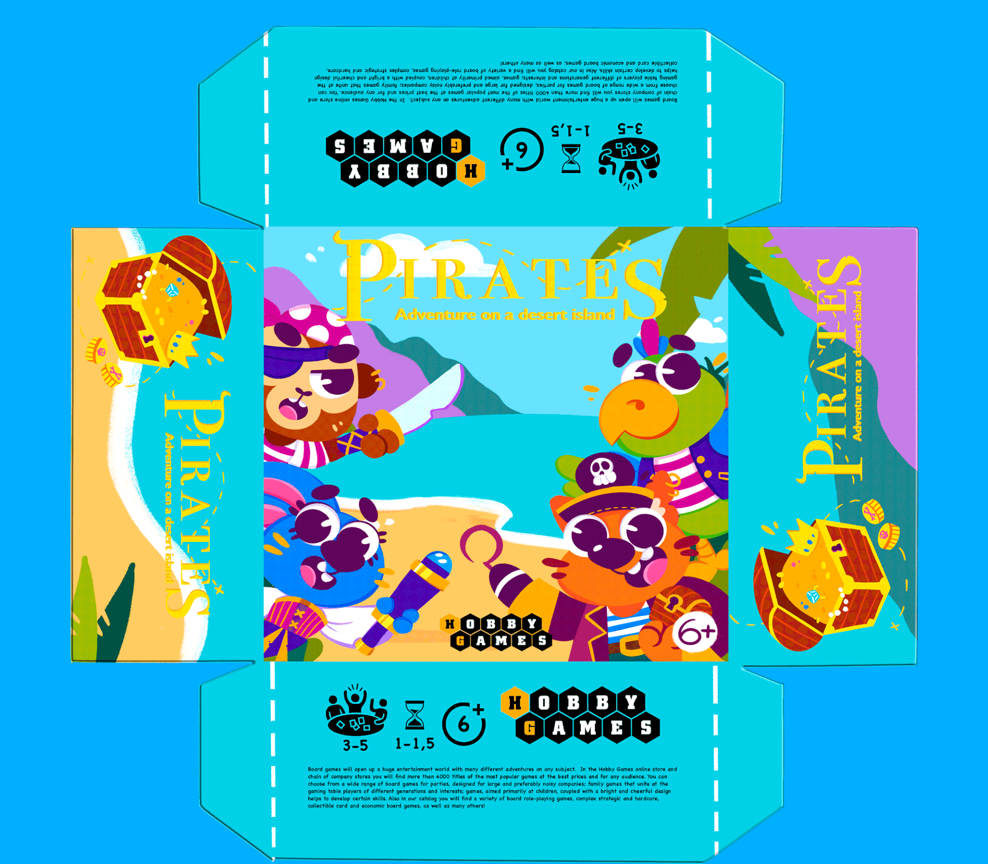"Pirates. Adventure on a Desert Island" board game — Изображение №5 — Иллюстрация, Анимация на Dprofile